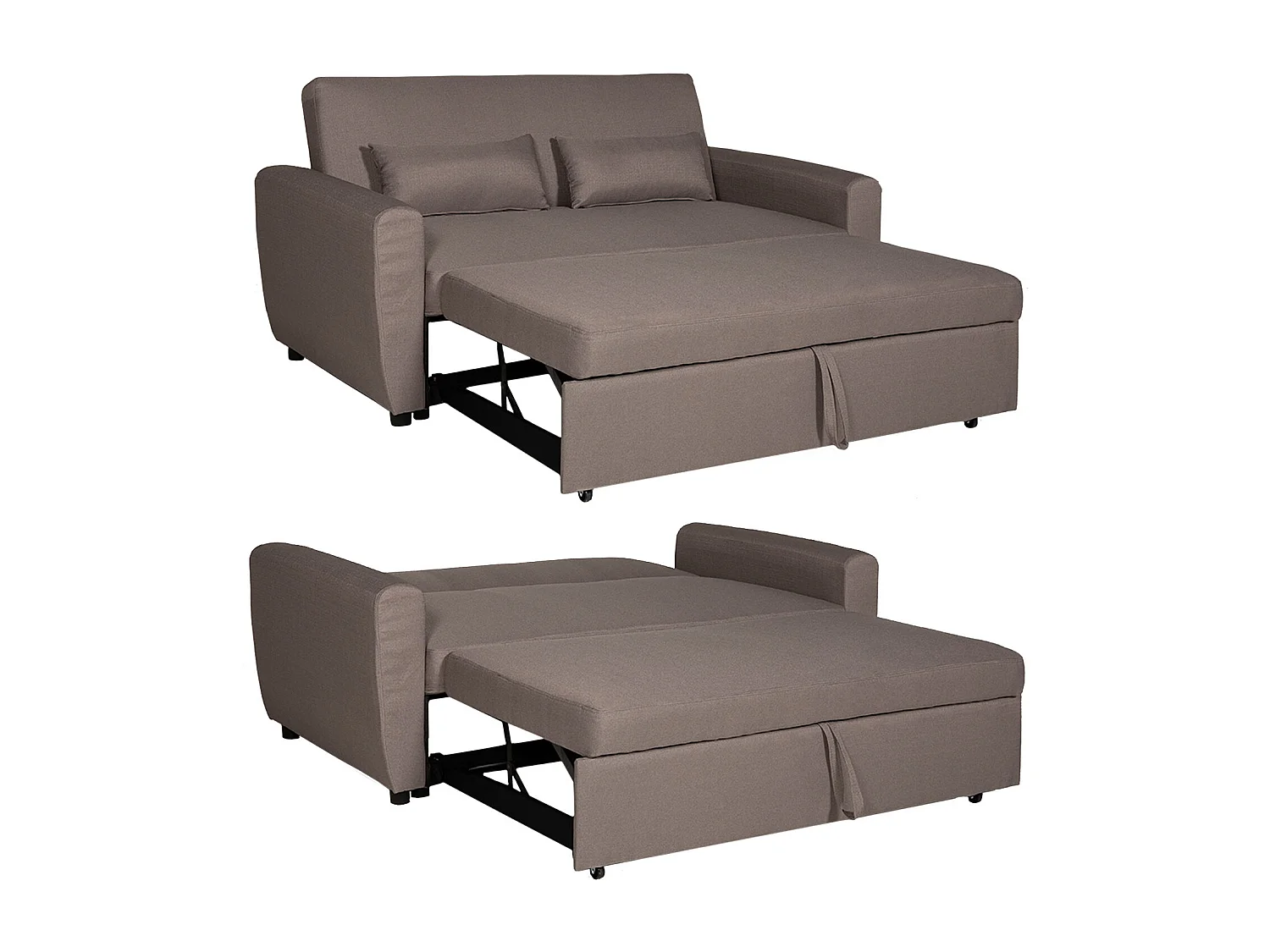 MATT 2 zits slaapbank in taupe