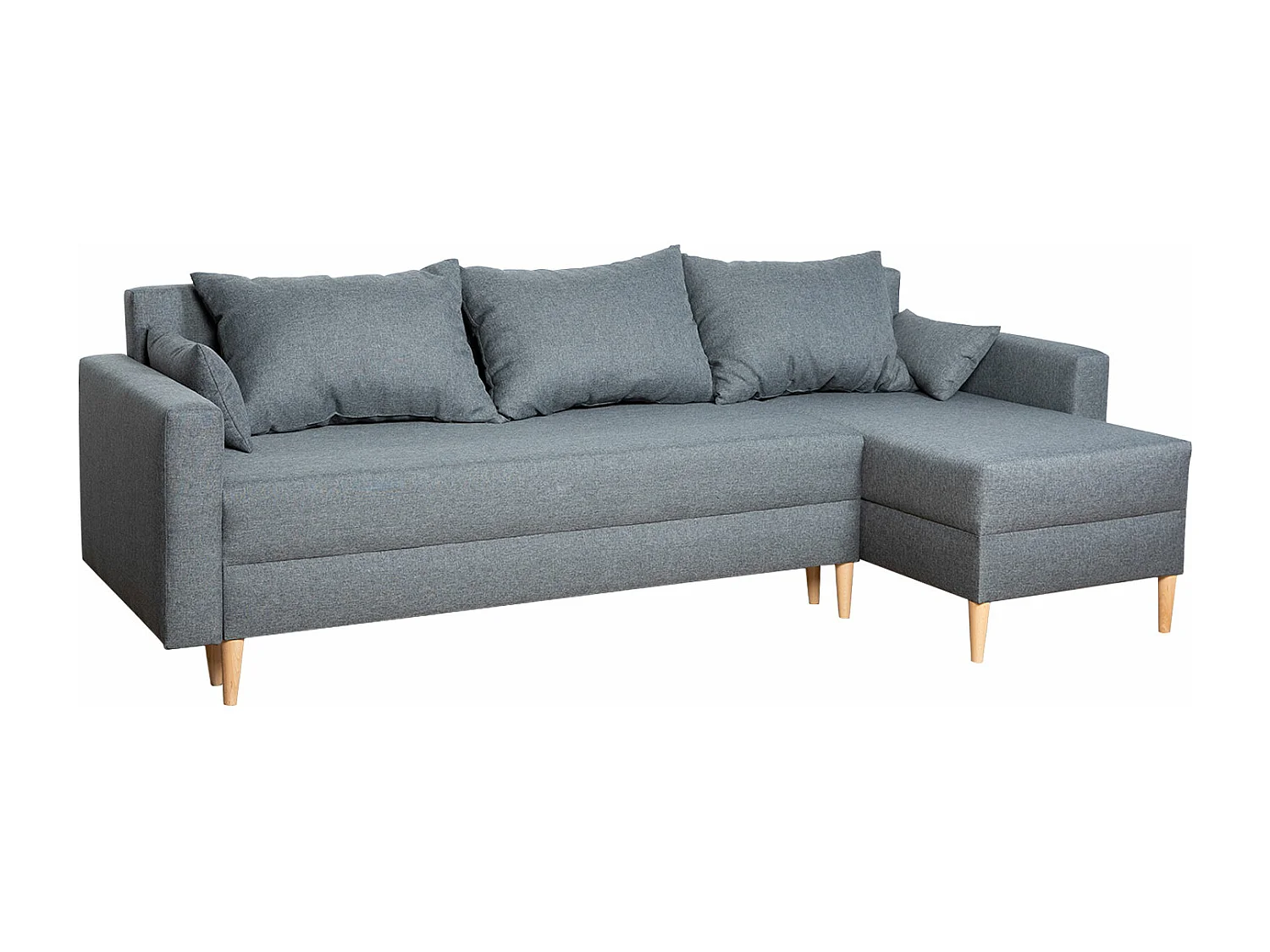 Canapé d'angle convertible ANTONI 3 places gris - HAPPY GARDEN