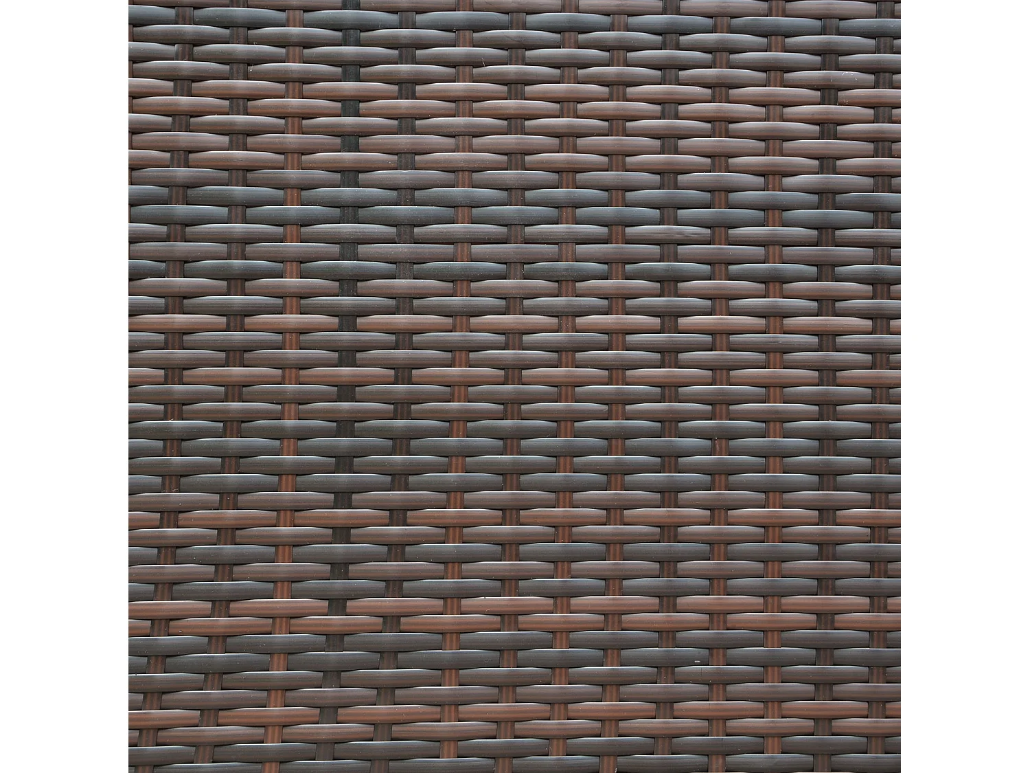 Salon de jardin CORFOU en résine tressée marron 4 places - coussins beige - HAPPY GARDEN