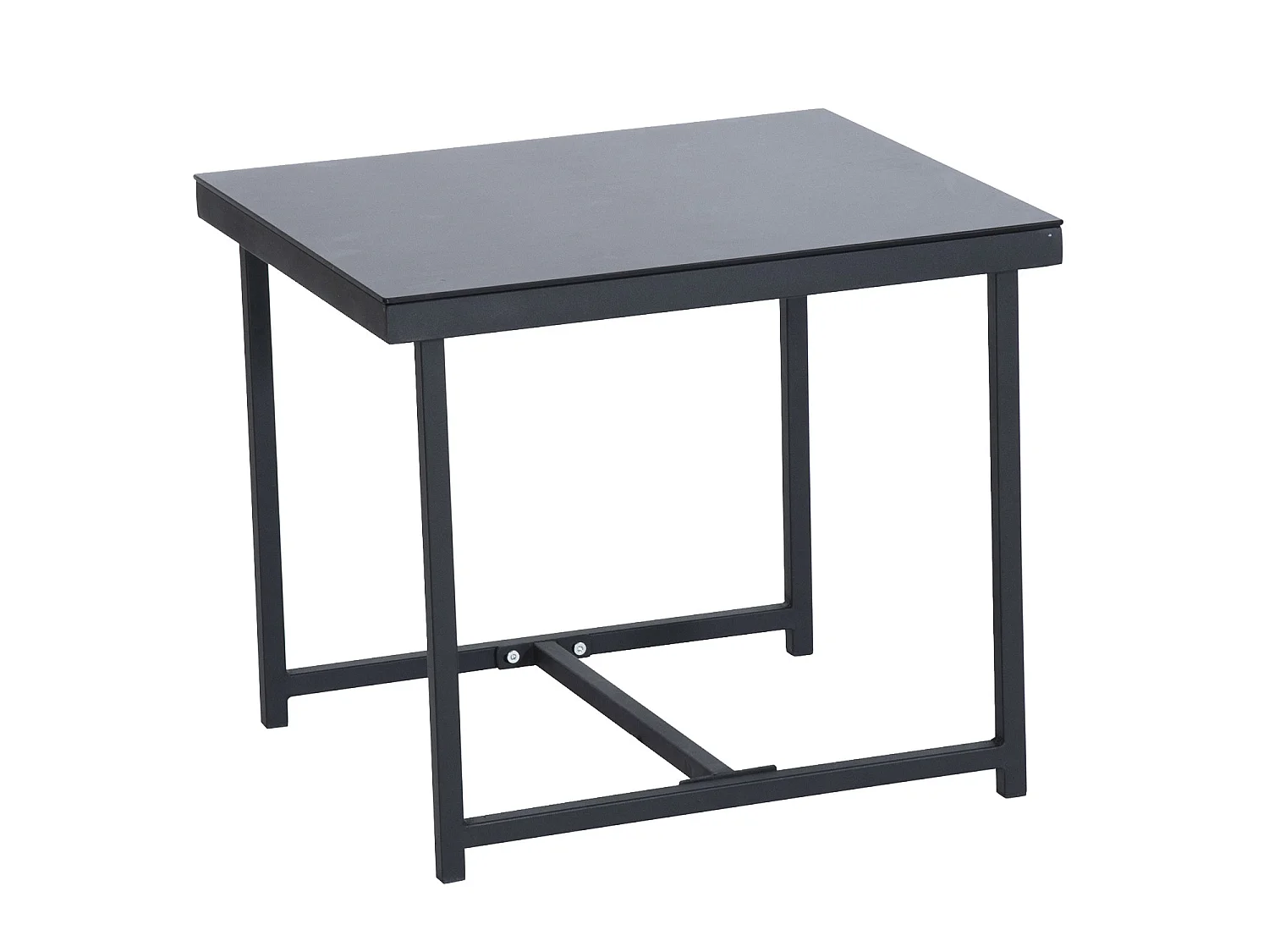 Conjunto de jardín FARO en resina trenzada marrón 2 plazas cojines crema