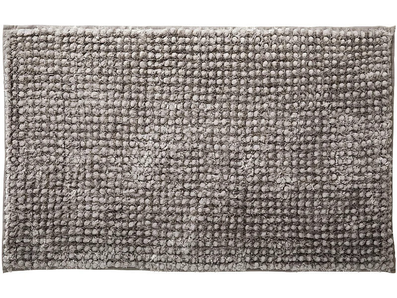 Tapis de bain en polyester uni gris lunaire 50x80cm