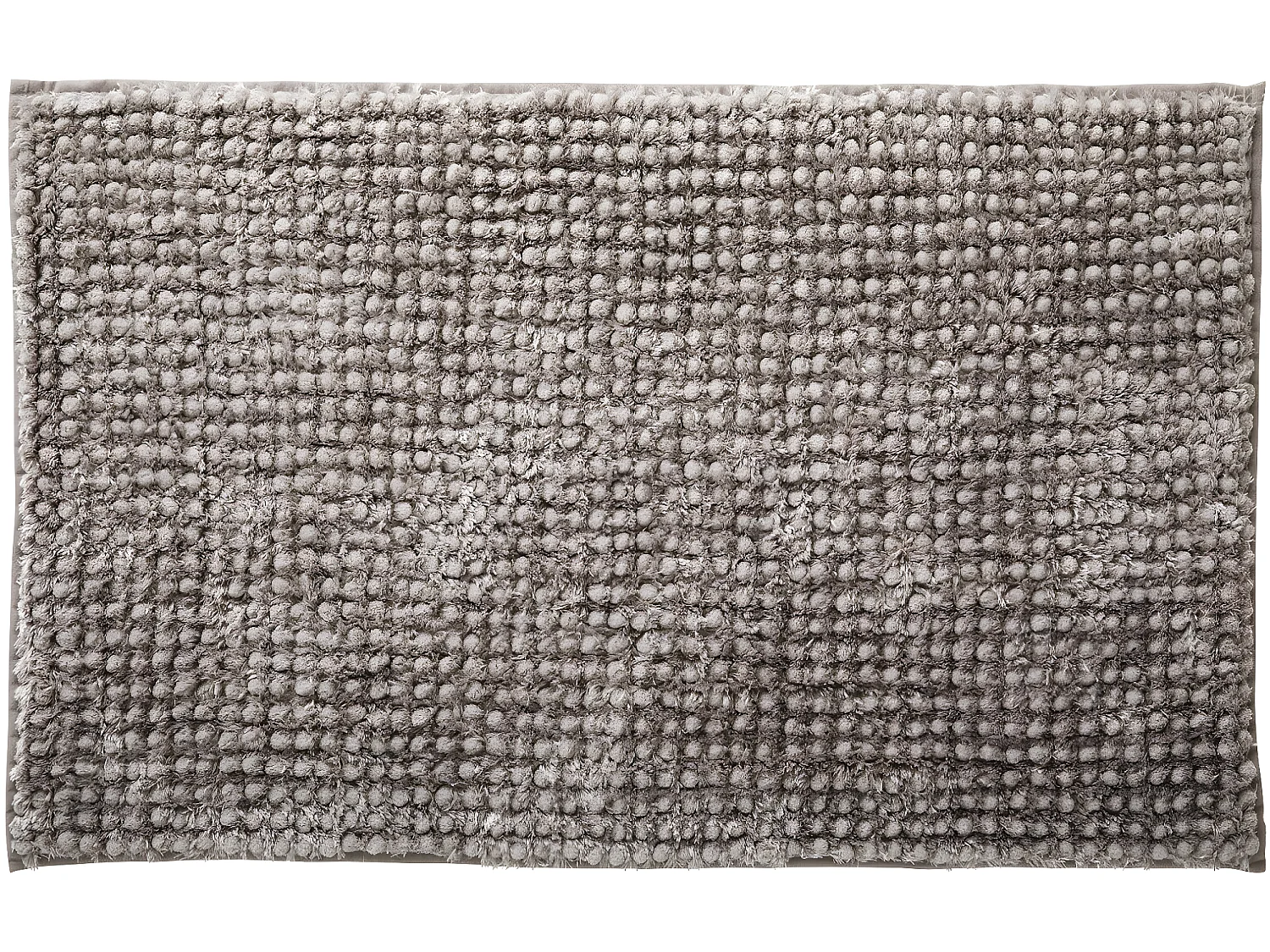 Tapis de bain en polyester uni gris lunaire 50x80cm