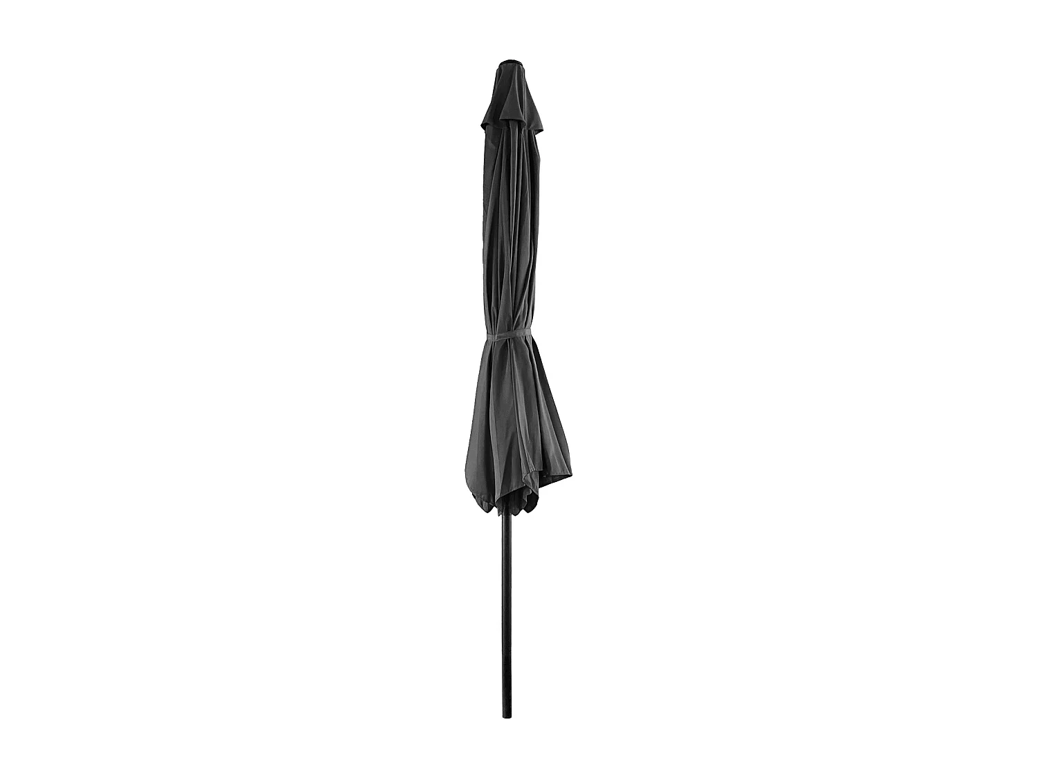 Parasol droit HAPUNA rond 3,30m de diamètre gris - HAPPY GARDEN
