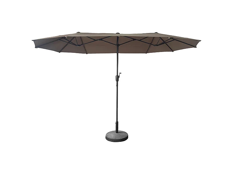 Doppelschirm 2x4m LINAI taupe