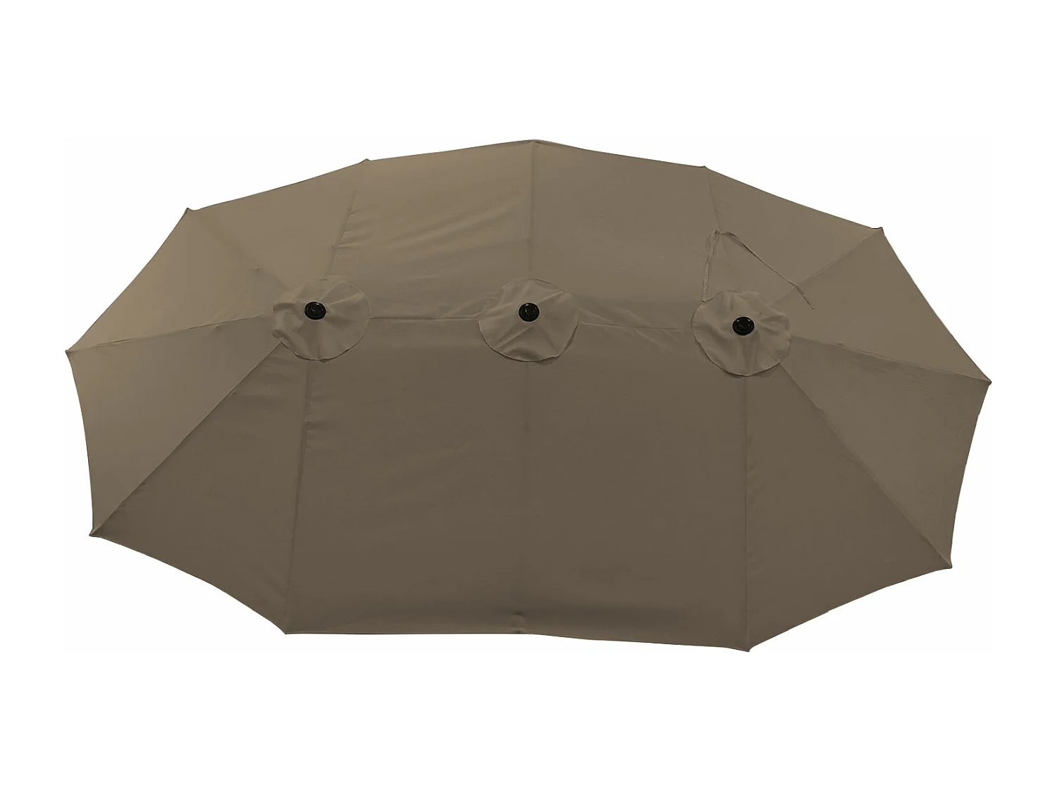 Parasol double 2x4m LINAI taupe - HAPPY GARDEN