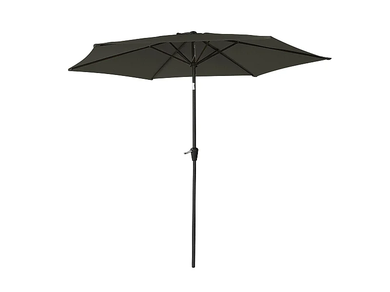 Sombrilla HAPUNA redonda 2,70m de diámetro color gris - HAPPY GARDEN