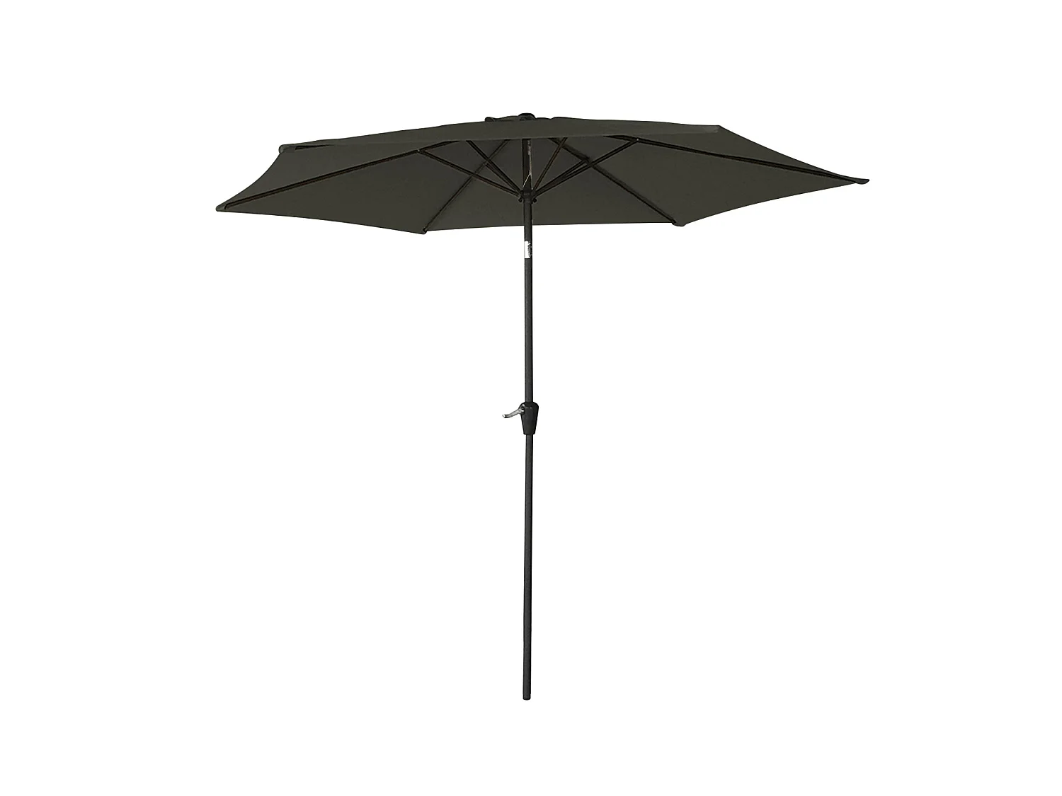 Parasol droit HAPUNA rond 2,70m de diamètre gris - HAPPY GARDEN