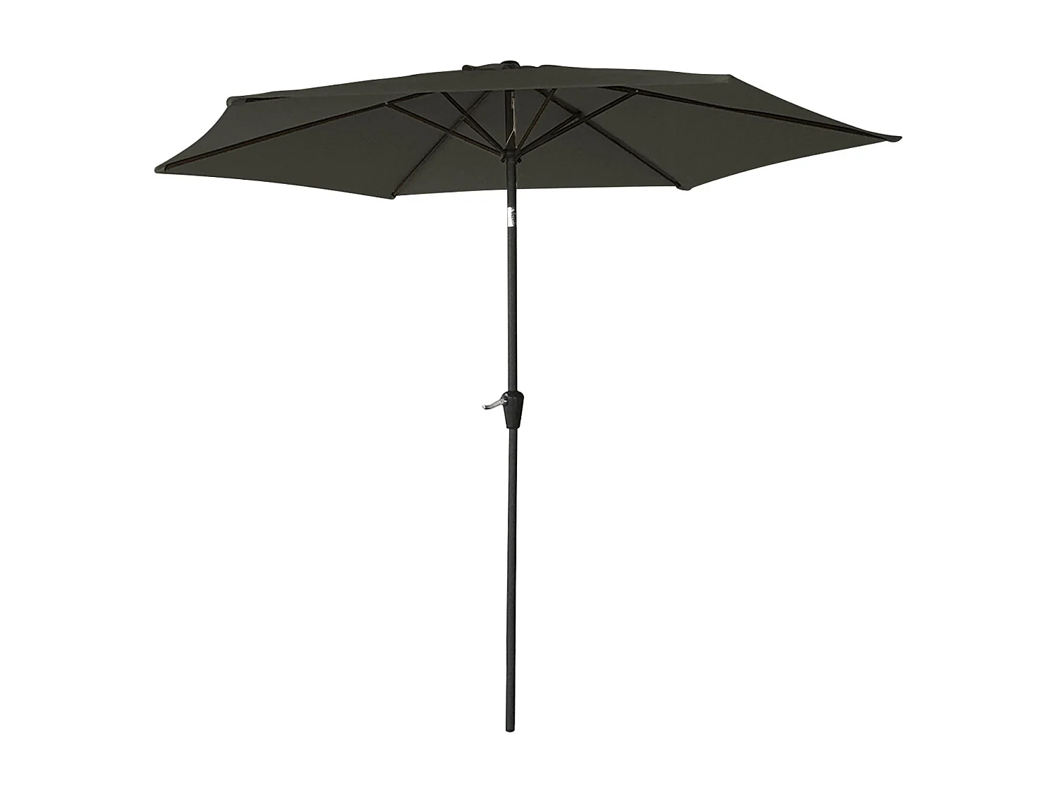 Parasol droit HAPUNA rond 2,70m de diamètre gris - HAPPY GARDEN