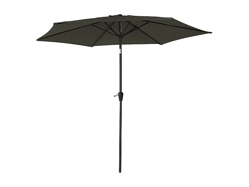 Parasol droit HAPUNA rond 2,70m de diamètre gris - HAPPY GARDEN