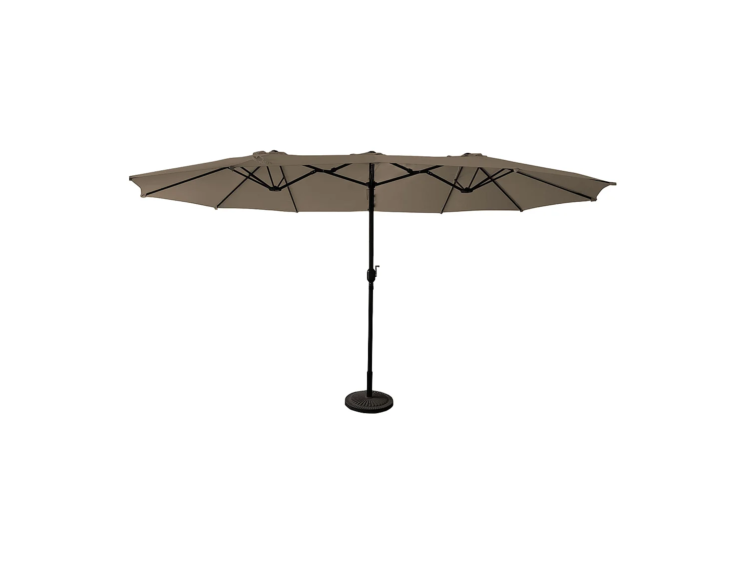 Parasol double 2,7x4,6m LINAI taupe - HAPPY GARDEN