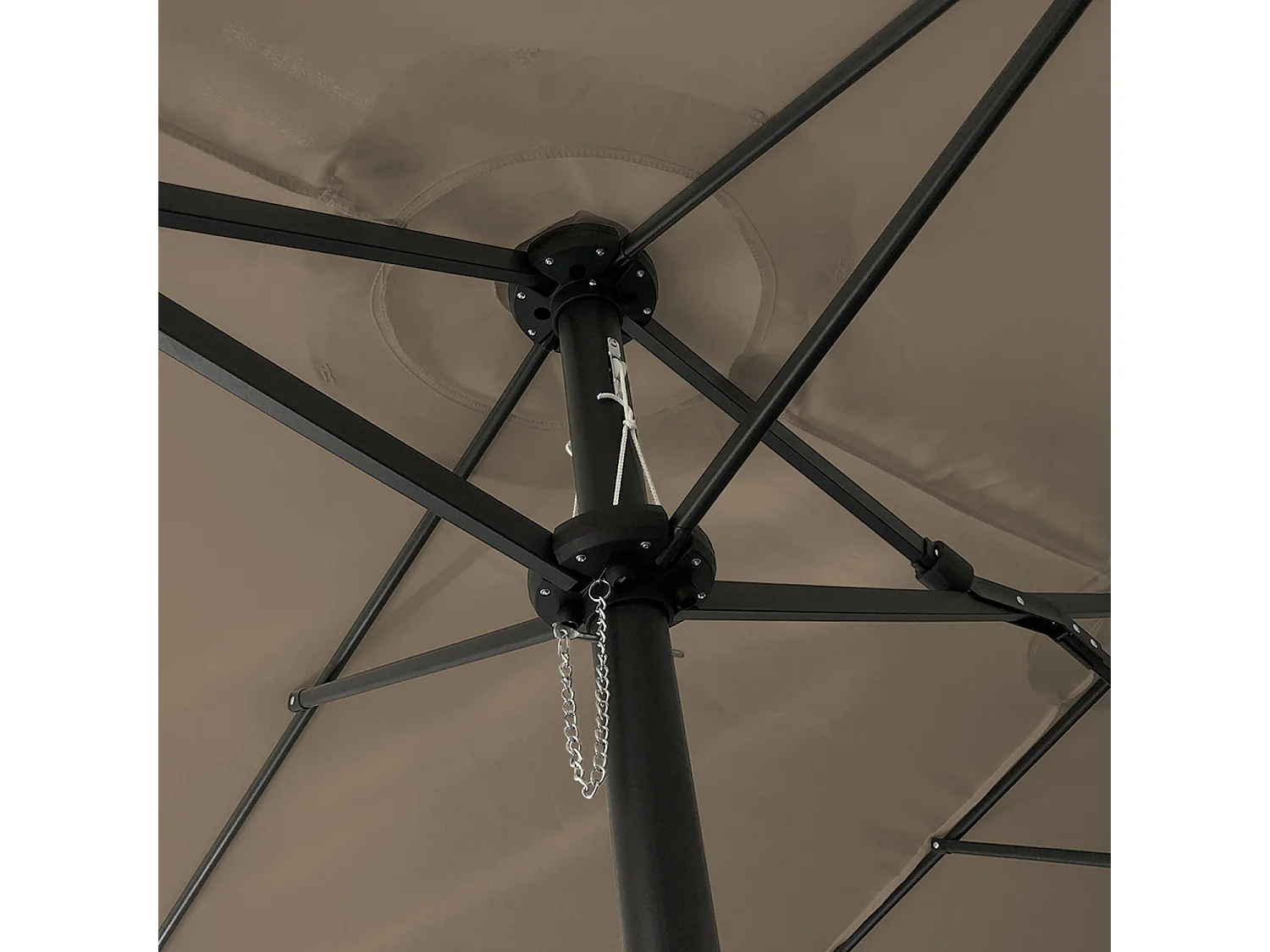 Dubbele parasol 2,7x4,6m LINAI taupe