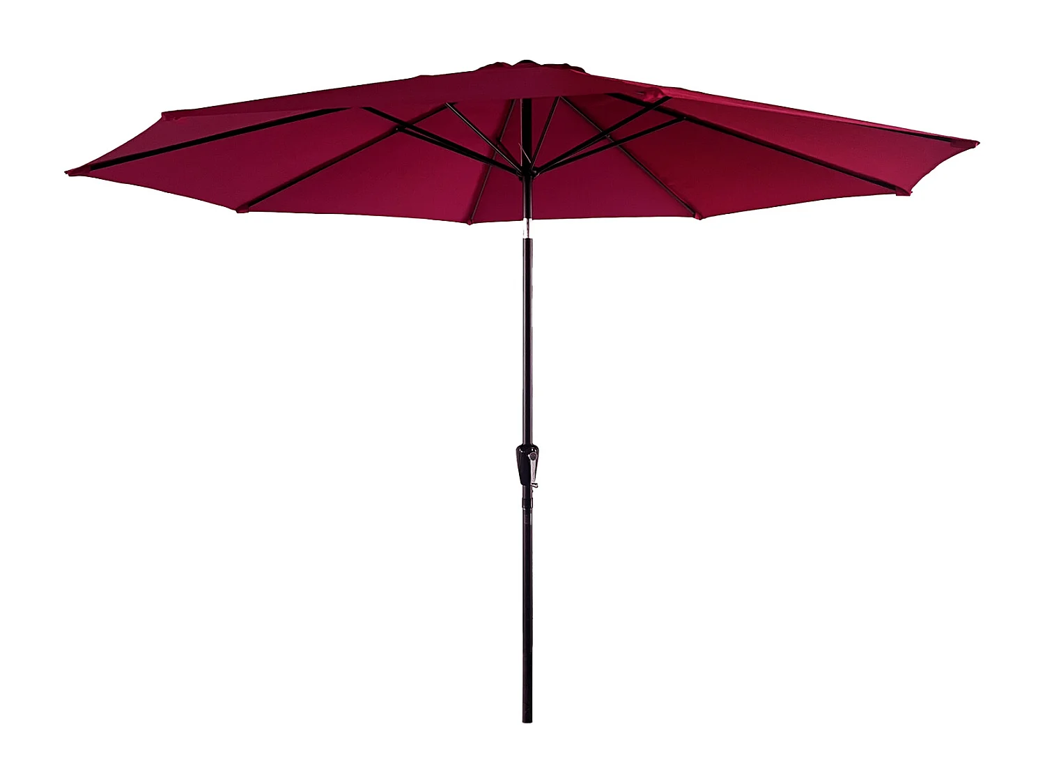 Parasol droit HAPUNA rond 3,30m de diamètre fuchsia - HAPPY GARDEN