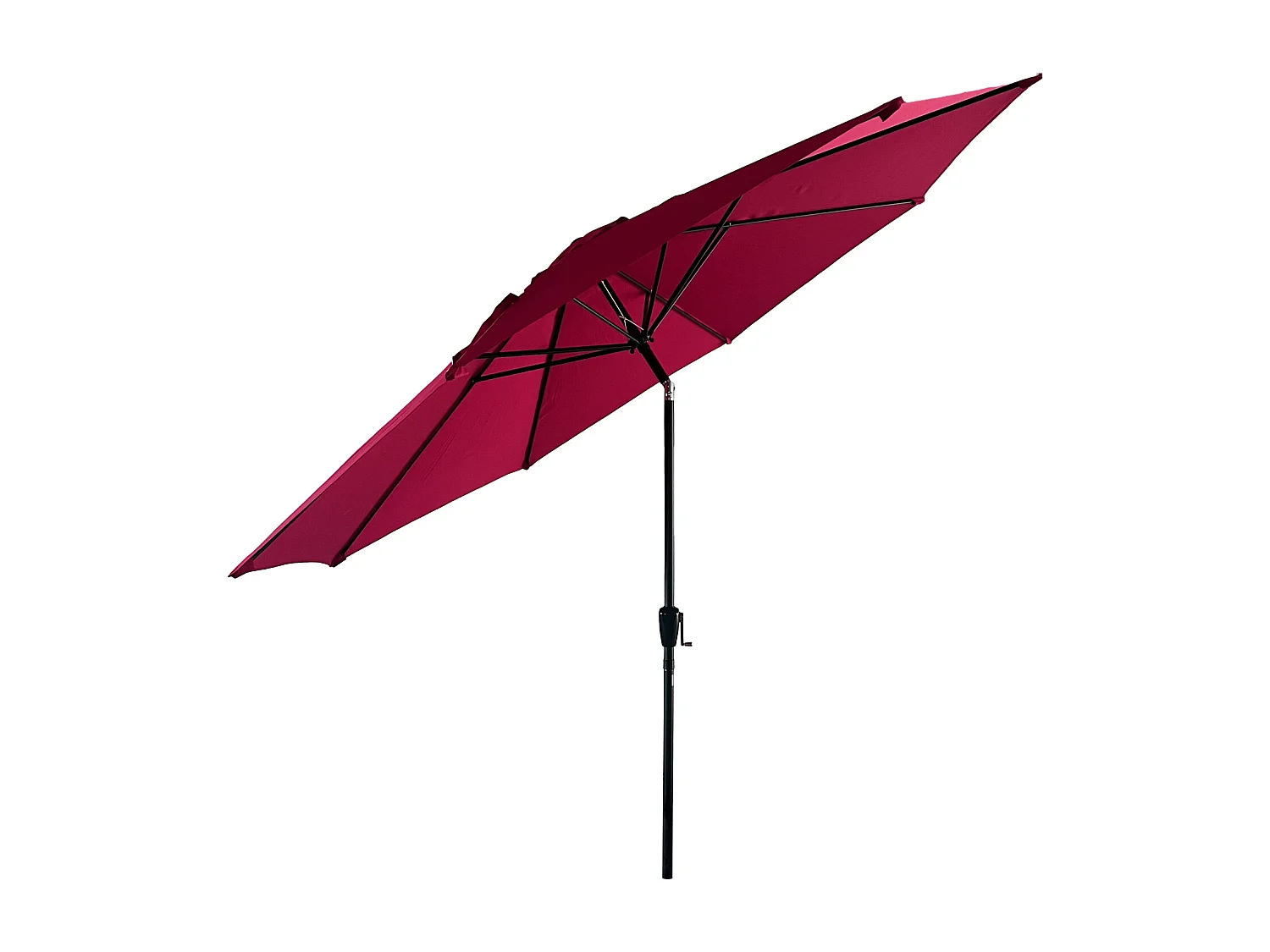 Parasol droit HAPUNA rond 3,30m de diamètre fuchsia - HAPPY GARDEN
