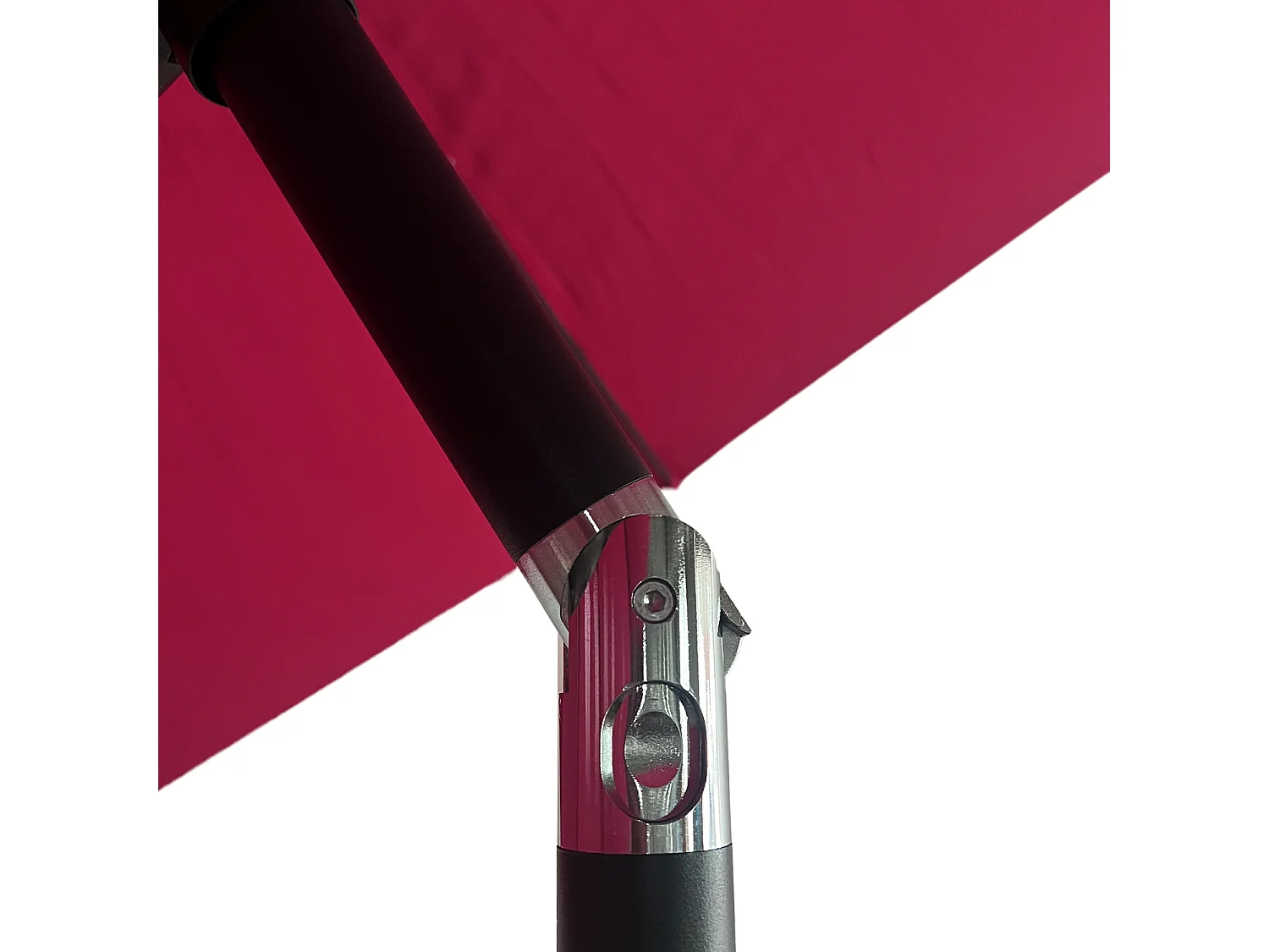 Parasol droit HAPUNA rond 3,30m de diamètre fuchsia - HAPPY GARDEN