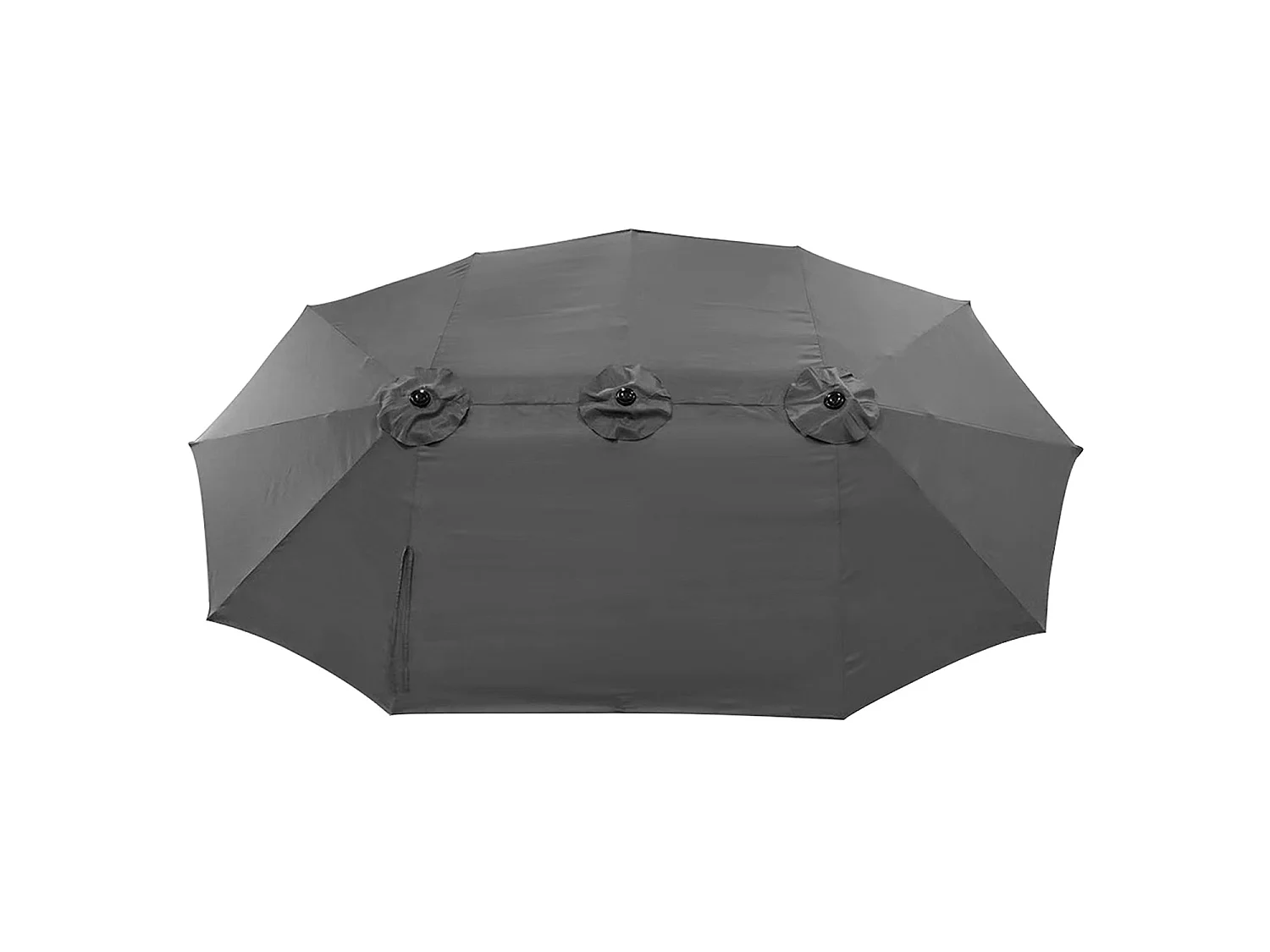 Parasol double 2x4m LINAI gris - HAPPY GARDEN