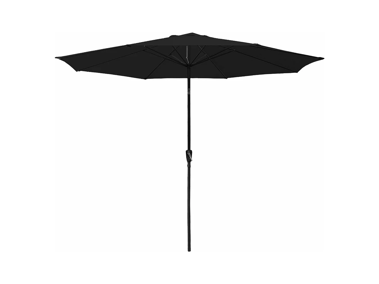 HAPUNA rechte ronde parasol 3,30m diameter zwart