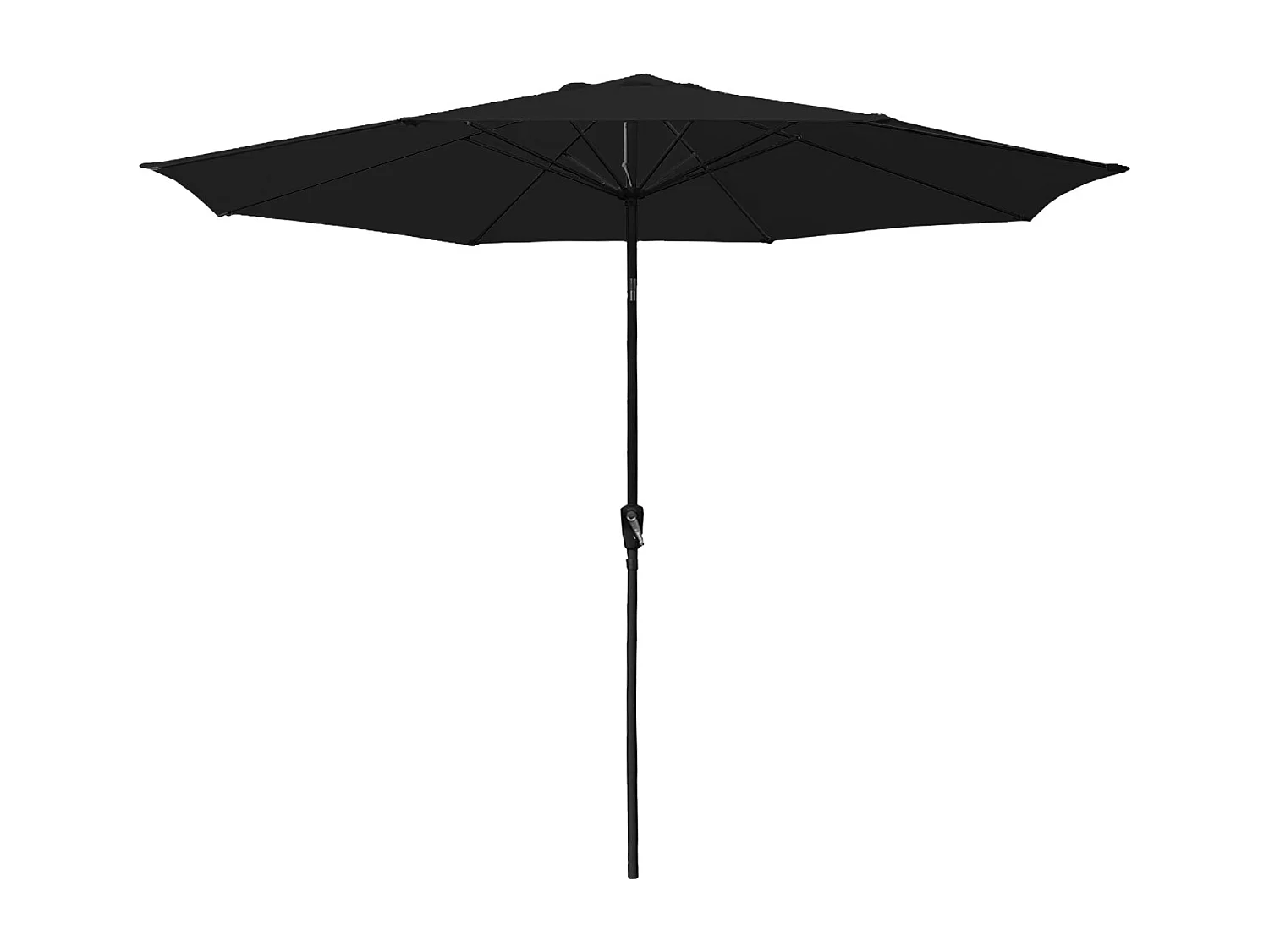 HAPUNA rechte ronde parasol 3,30m diameter zwart