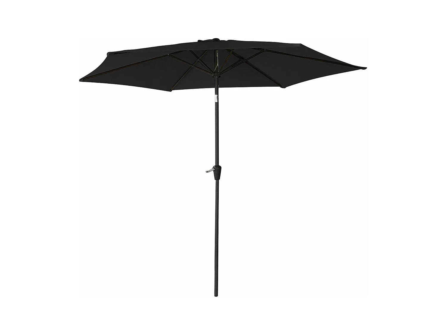 Parasol droit HAPUNA rond 2,70m de diamètre noir - HAPPY GARDEN
