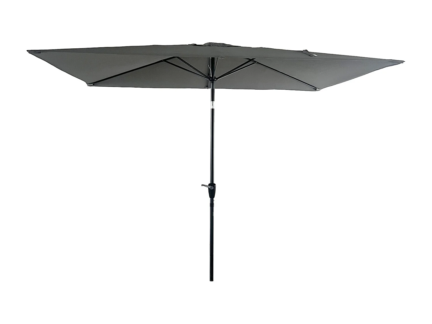 Parasol droit HAPUNA rectangulaire 2x3m gris - HAPPY GARDEN