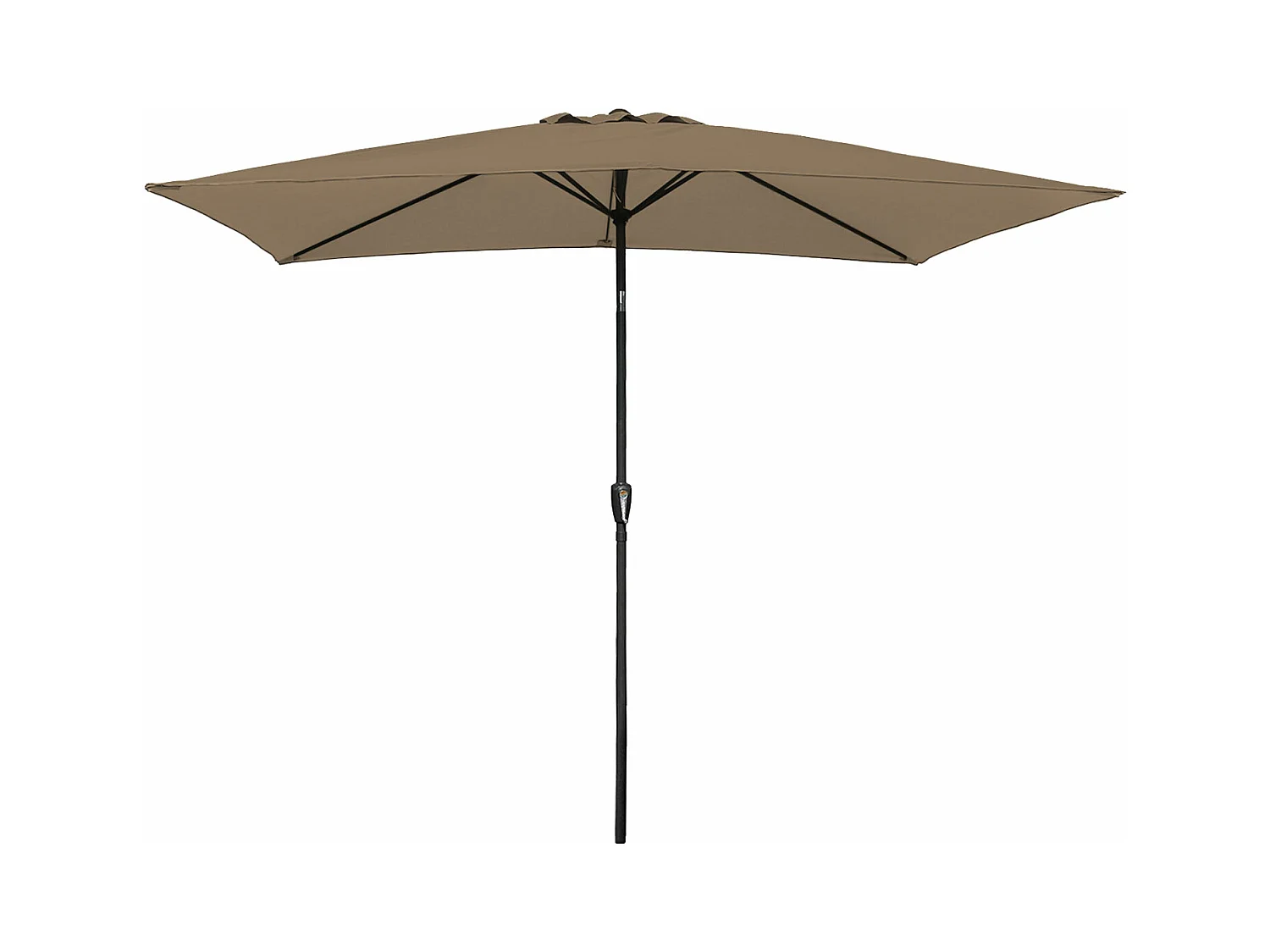 HAPUNA rechthoekige rechte parasol 2x3m taupe