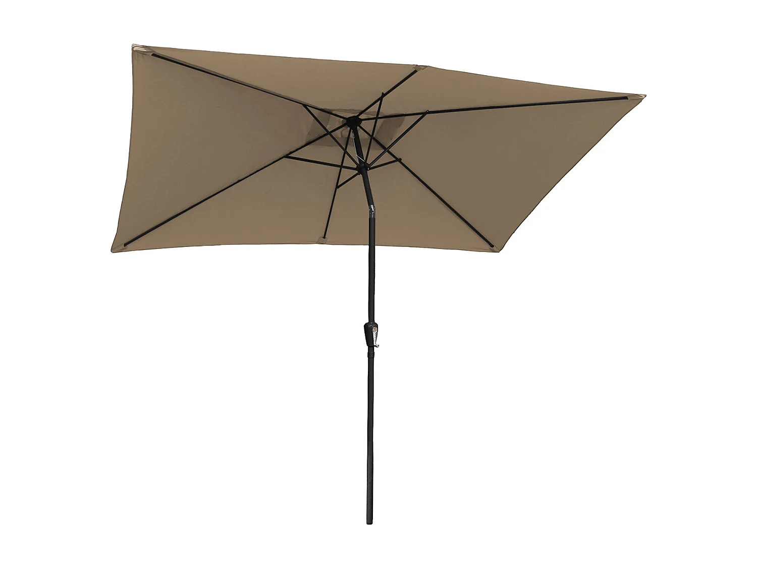 Parasol droit HAPUNA rectangulaire 2x3m taupe - HAPPY GARDEN
