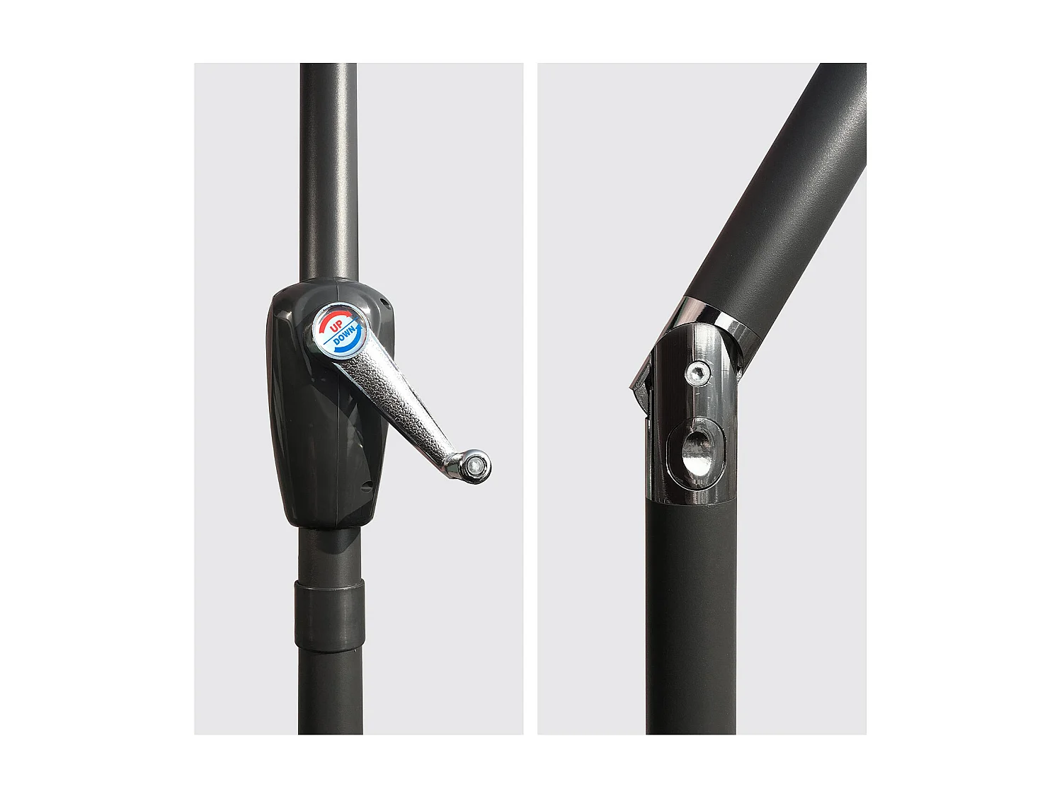 Parasol droit HAPUNA rectangulaire 2x3m taupe - HAPPY GARDEN