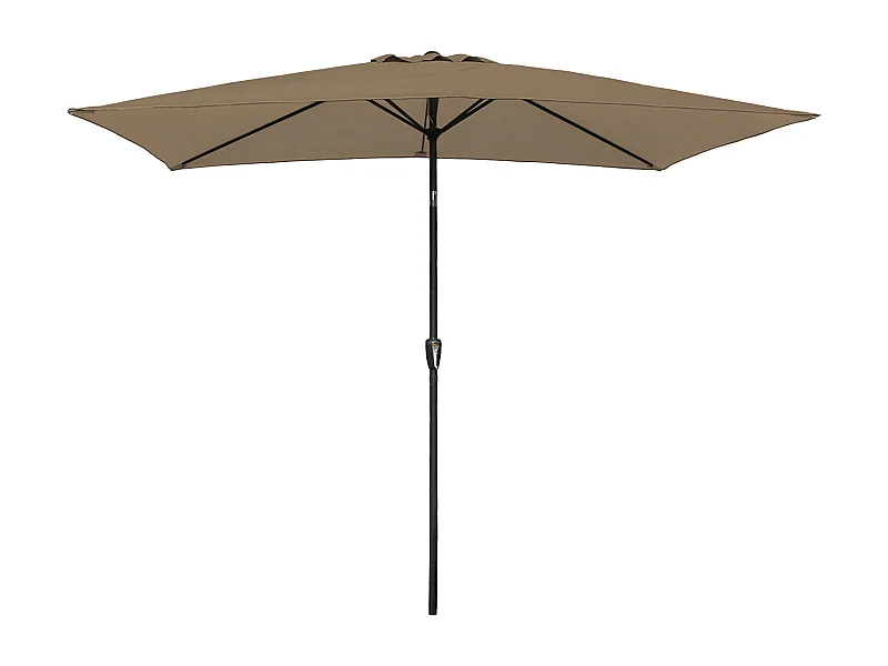 Parasol droit HAPUNA rectangulaire 2x3m taupe - HAPPY GARDEN