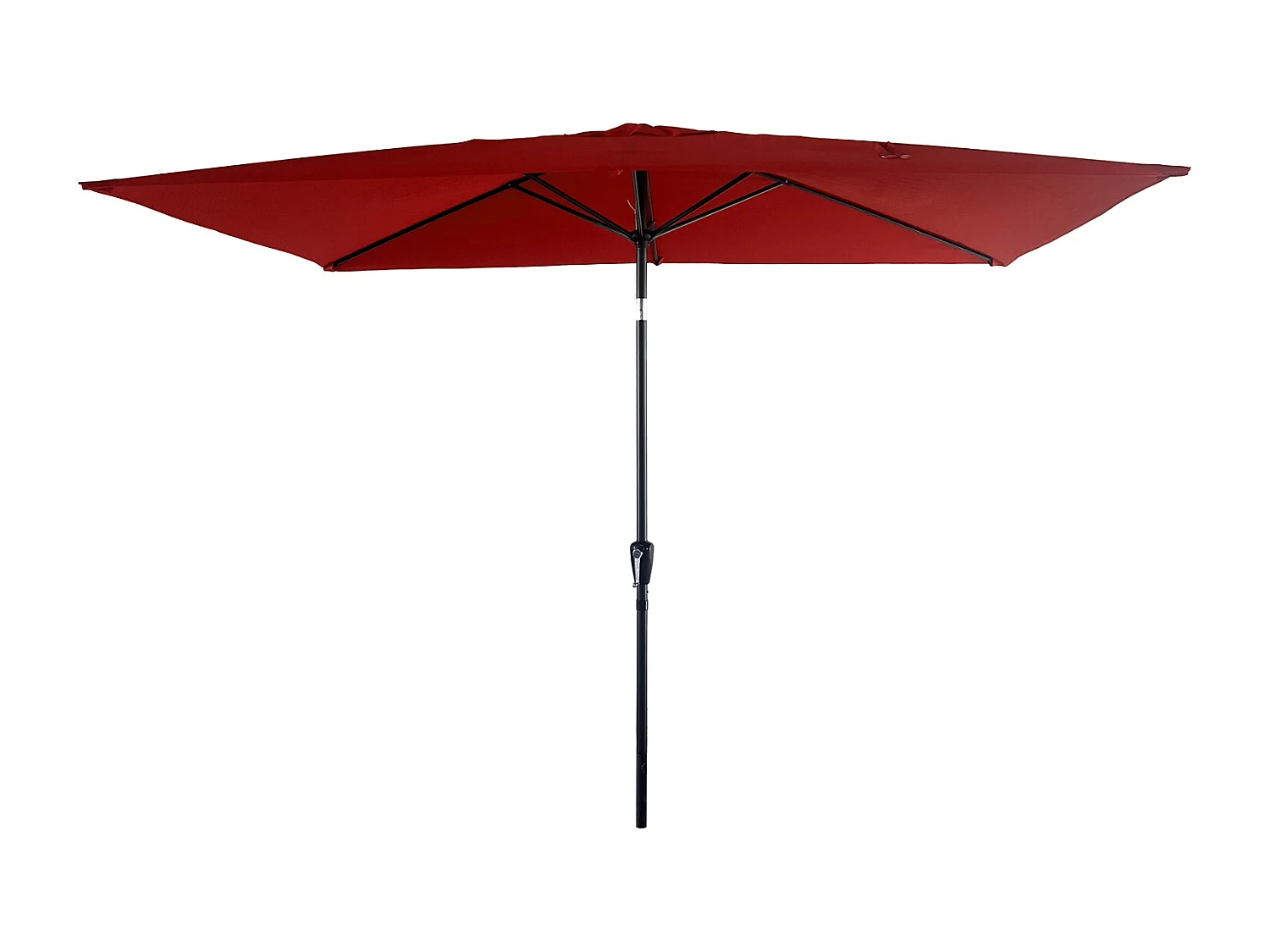 Parasol droit HAPUNA rectangulaire 2x3m rouge - HAPPY GARDEN