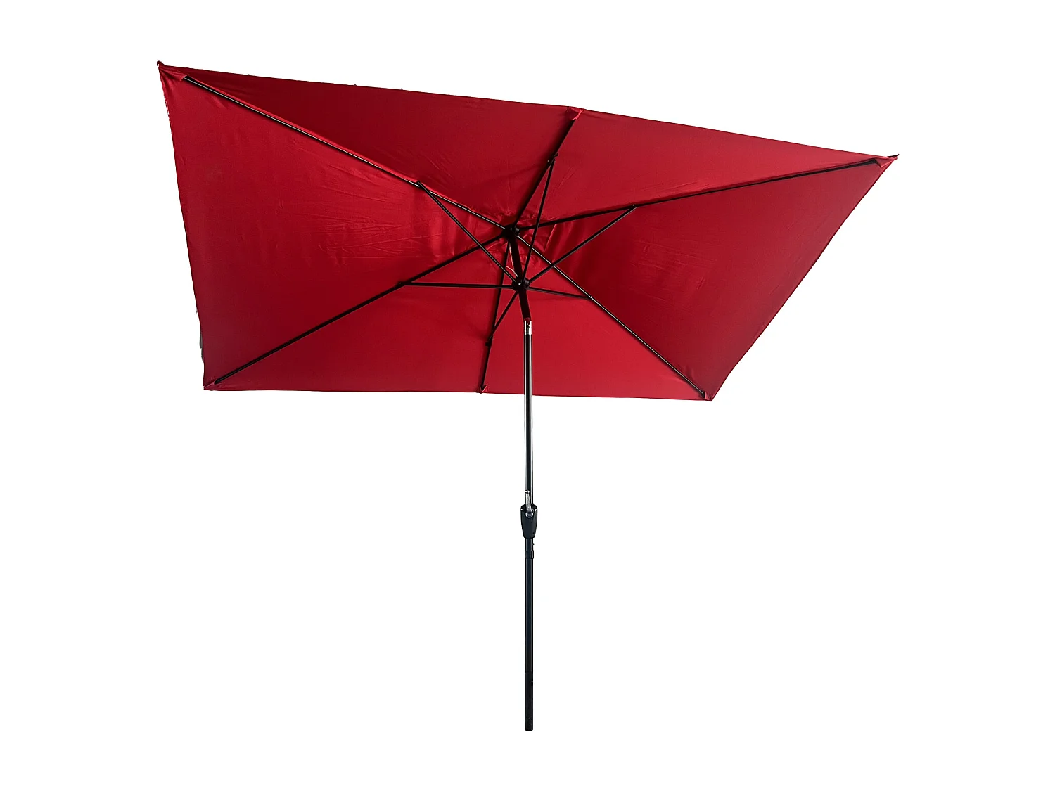 Parasol droit HAPUNA rectangulaire 2x3m rouge - HAPPY GARDEN