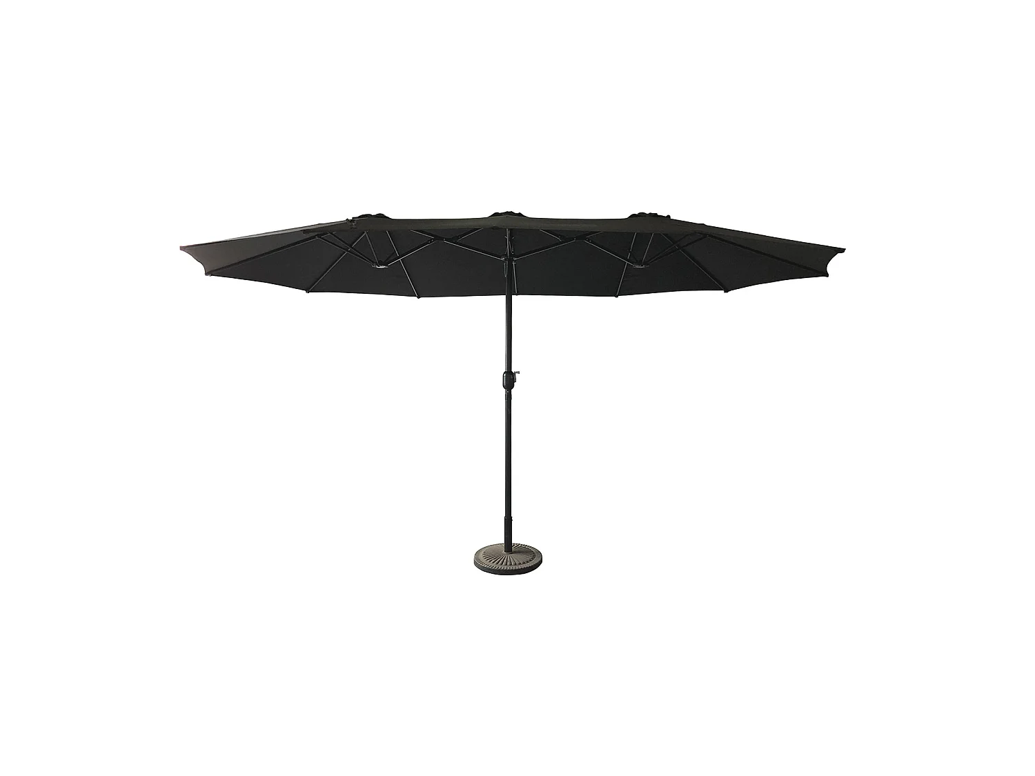 Parasol double 2,7x4,6m LINAI noir - HAPPY GARDEN
