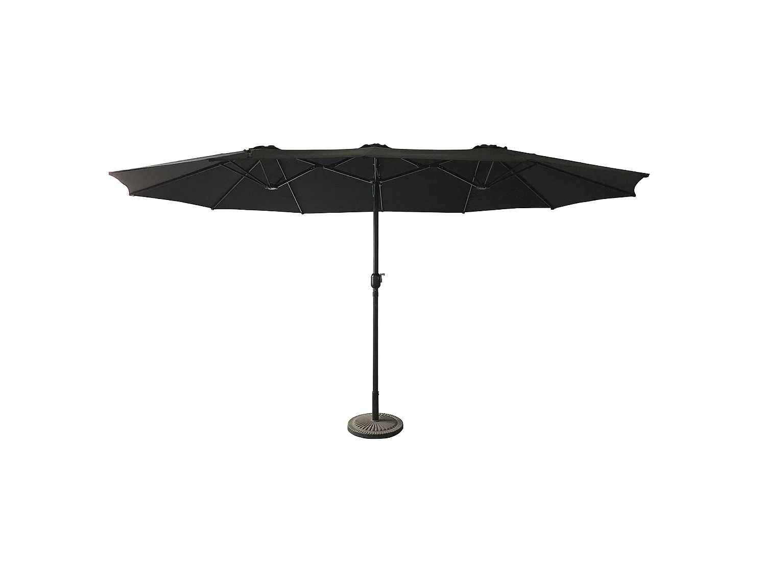 Parasol double 2,7x4,6m LINAI noir - HAPPY GARDEN