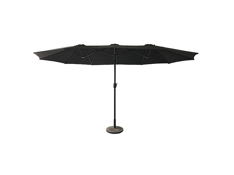 Parasol double 2,7x4,6m LINAI noir - HAPPY GARDEN