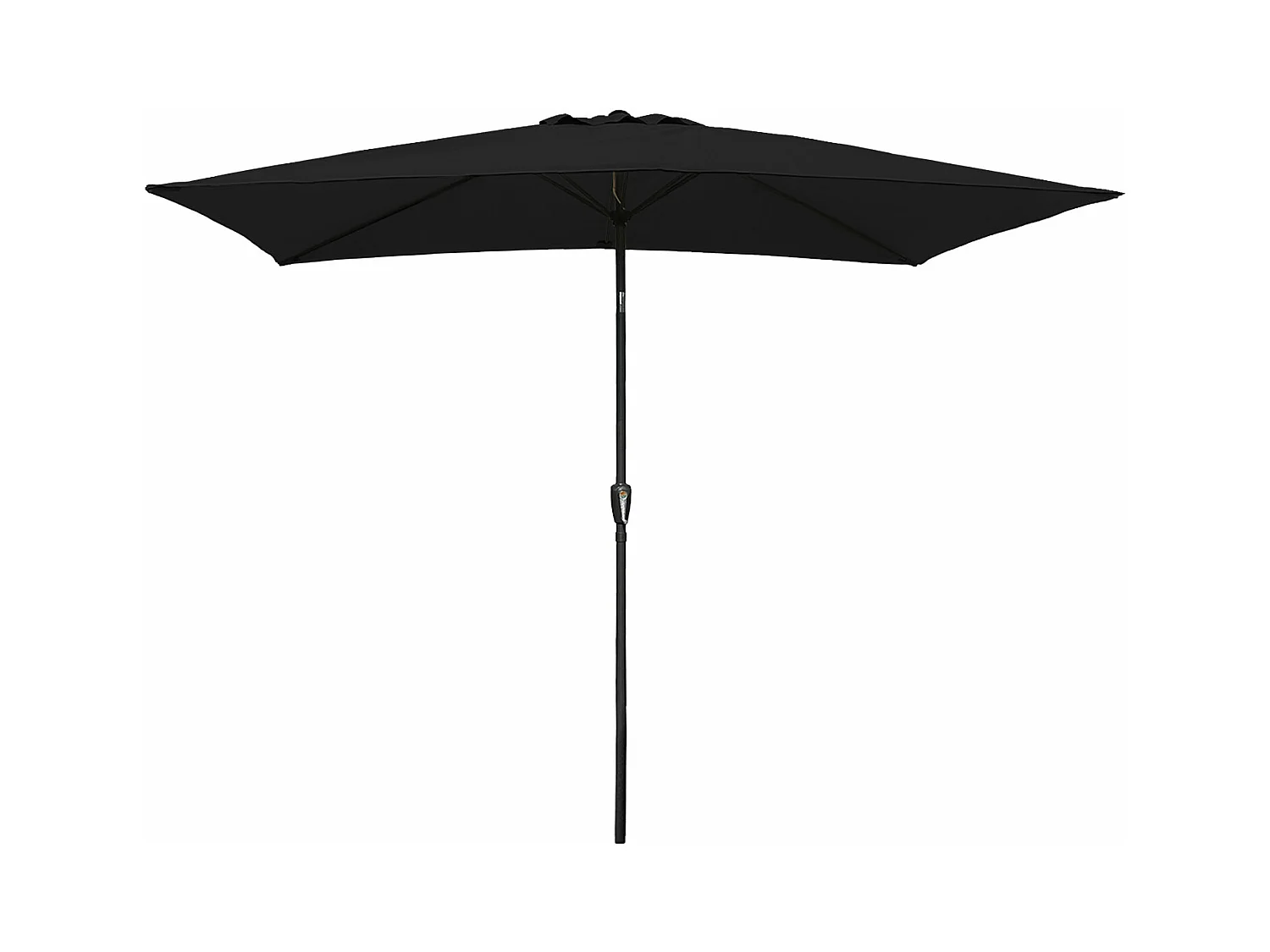 Parasol droit HAPUNA rectangulaire 2x3m noir - HAPPY GARDEN