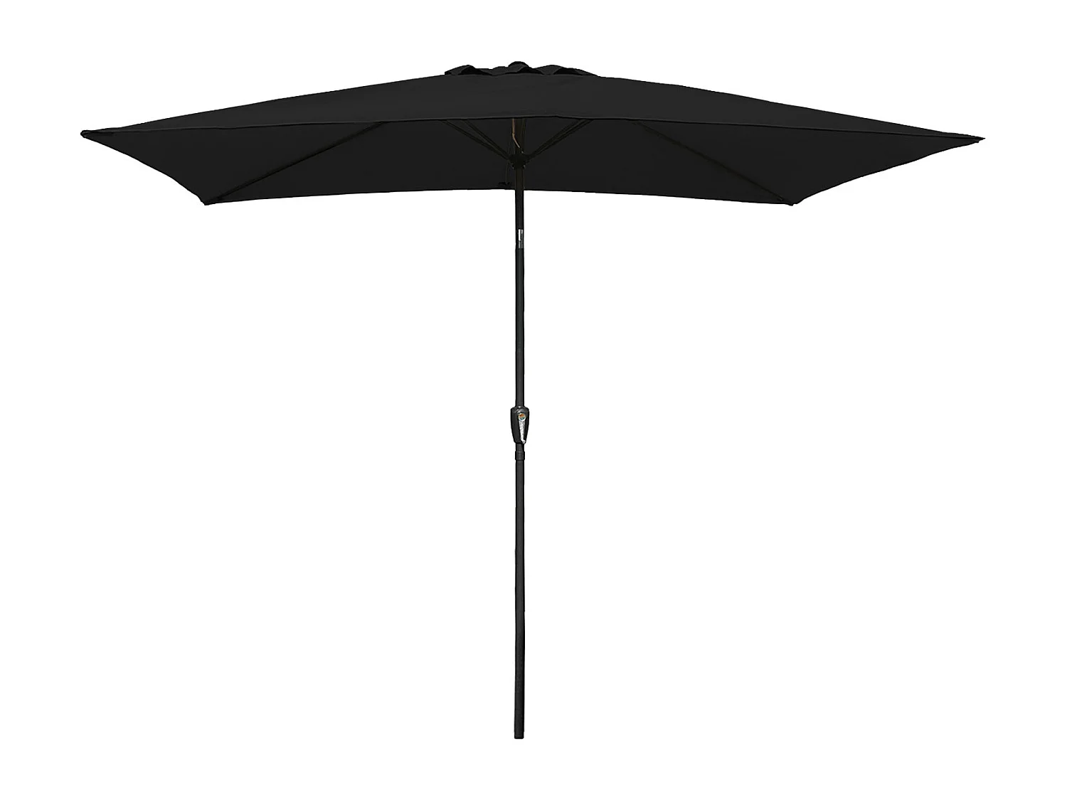 Parasol droit HAPUNA rectangulaire 2x3m noir - HAPPY GARDEN