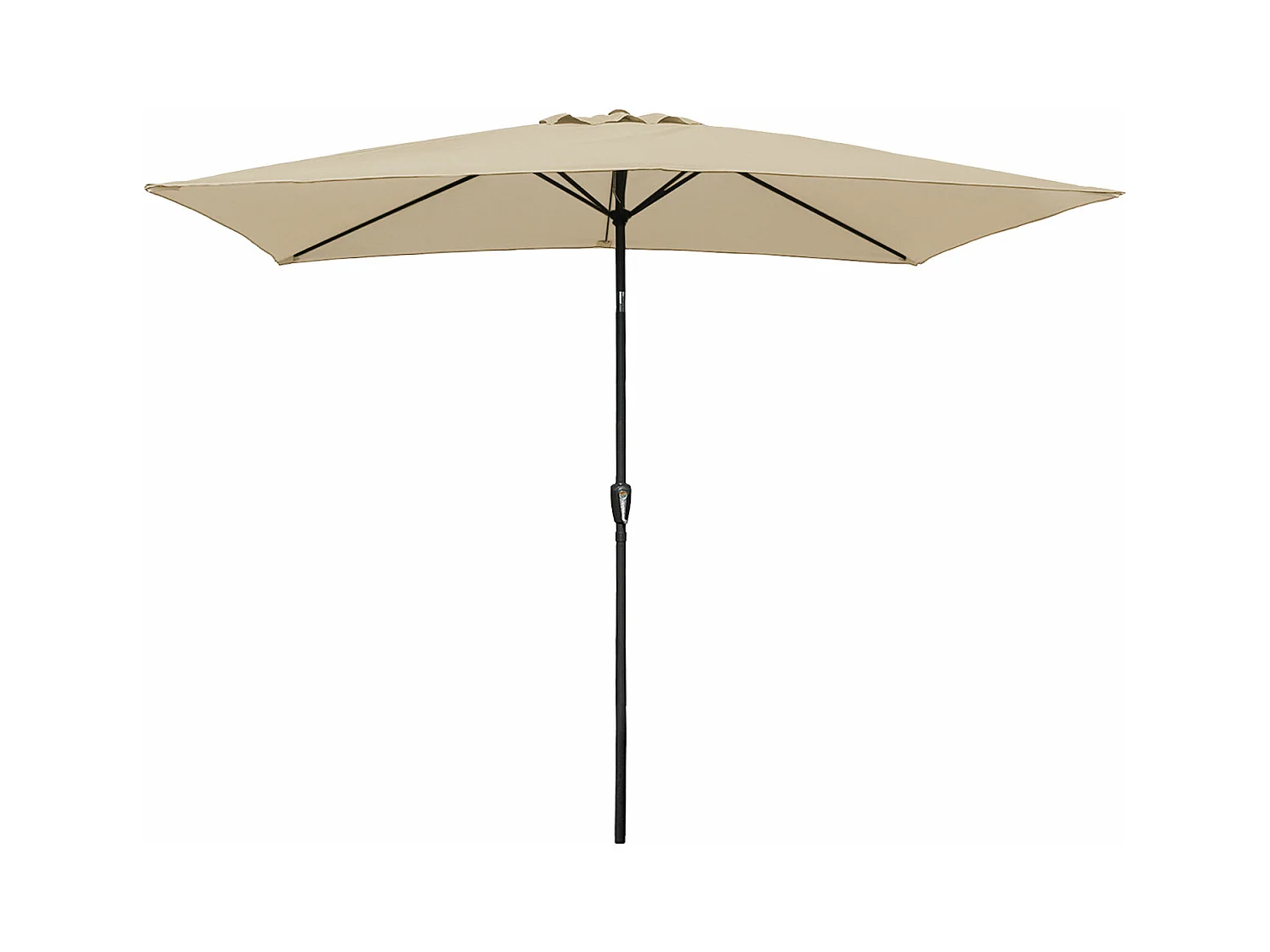 Parasol droit HAPUNA rectangulaire 2x3m beige - HAPPY GARDEN