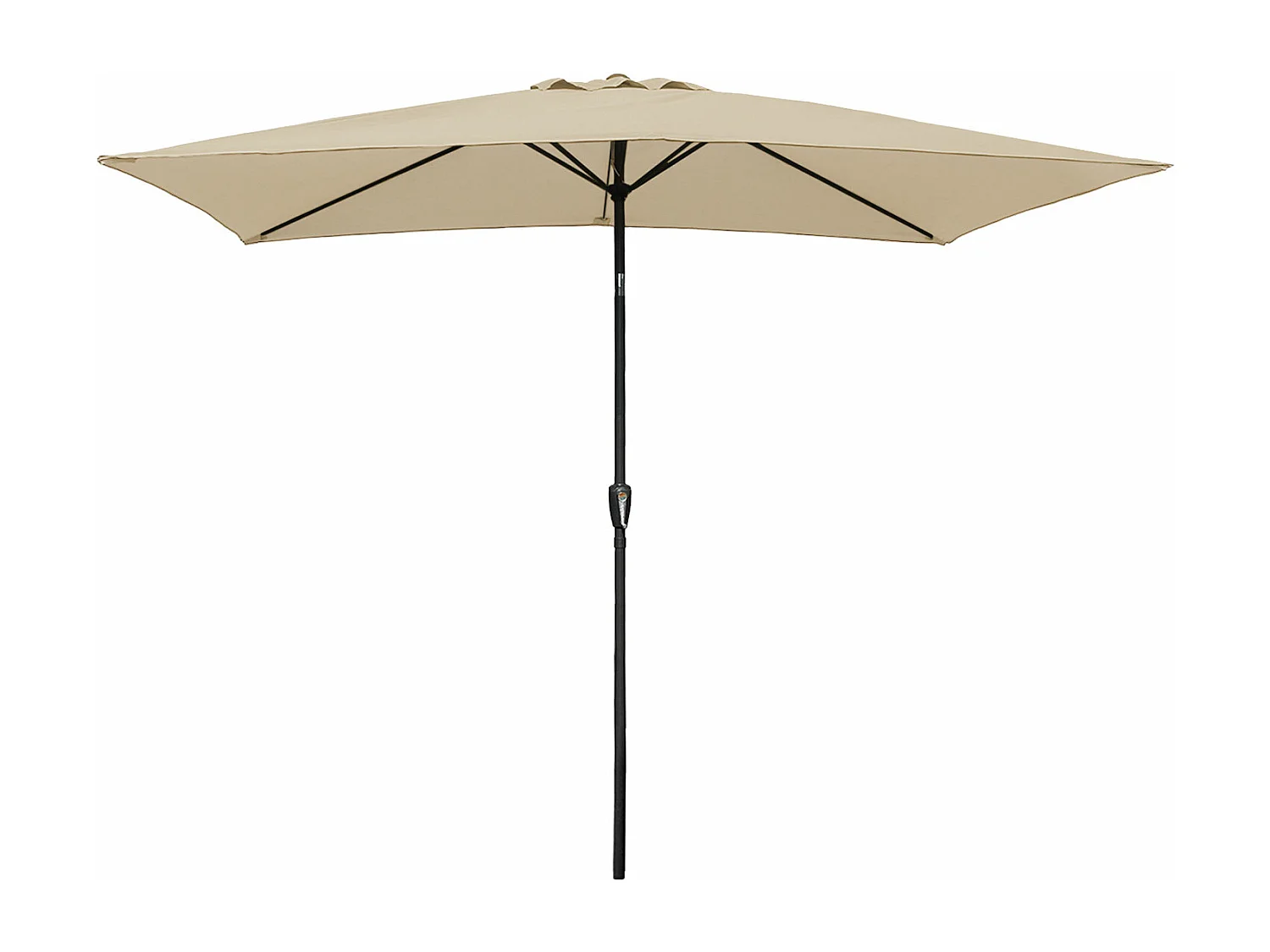 Parasol droit HAPUNA rectangulaire 2x3m beige - HAPPY GARDEN