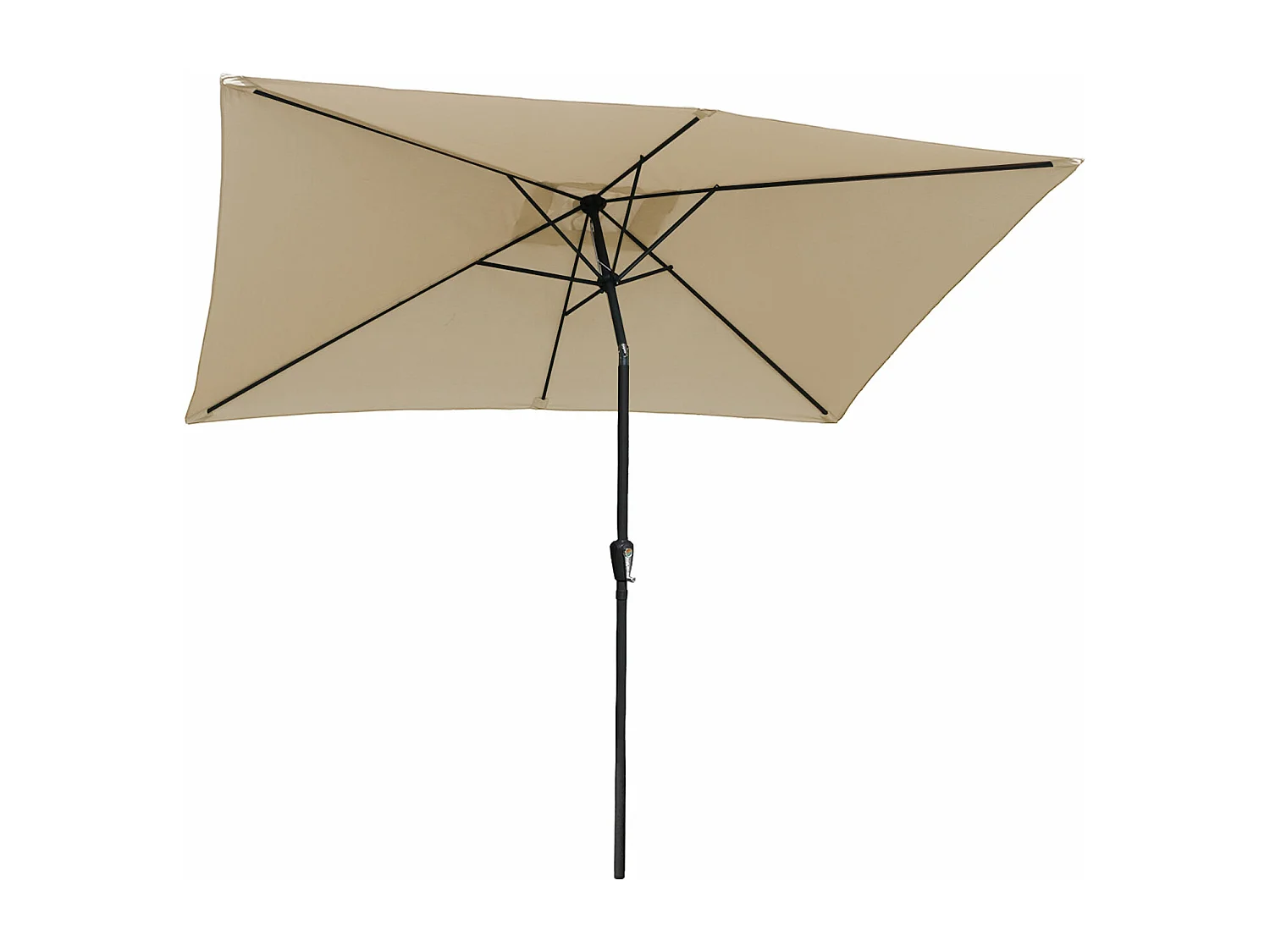Parasol droit HAPUNA rectangulaire 2x3m beige - HAPPY GARDEN