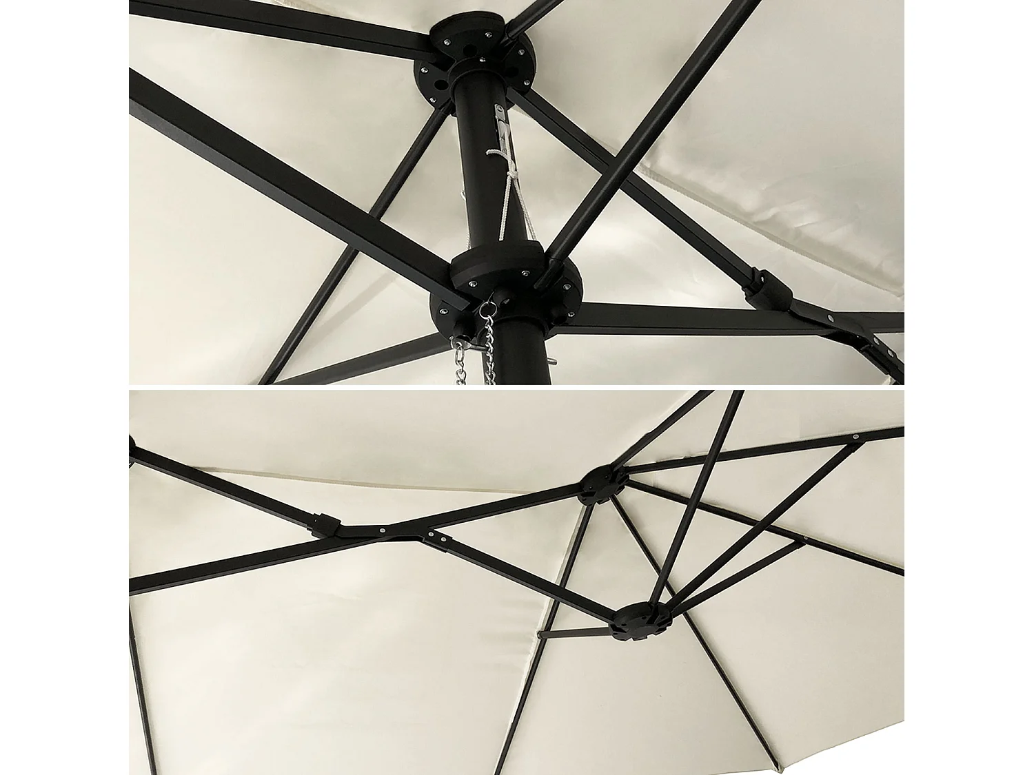 Parasol double 2x4m LINAI beige - HAPPY GARDEN