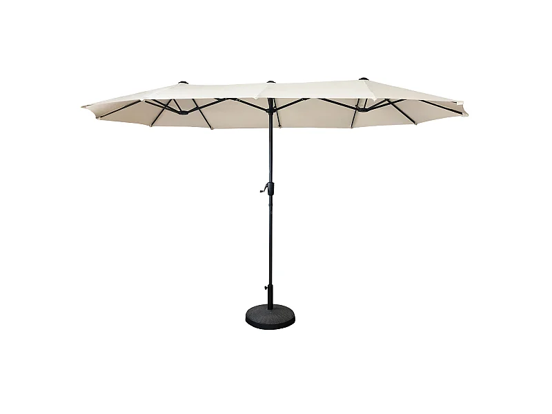 Parasol double 2x4m LINAI beige - HAPPY GARDEN
