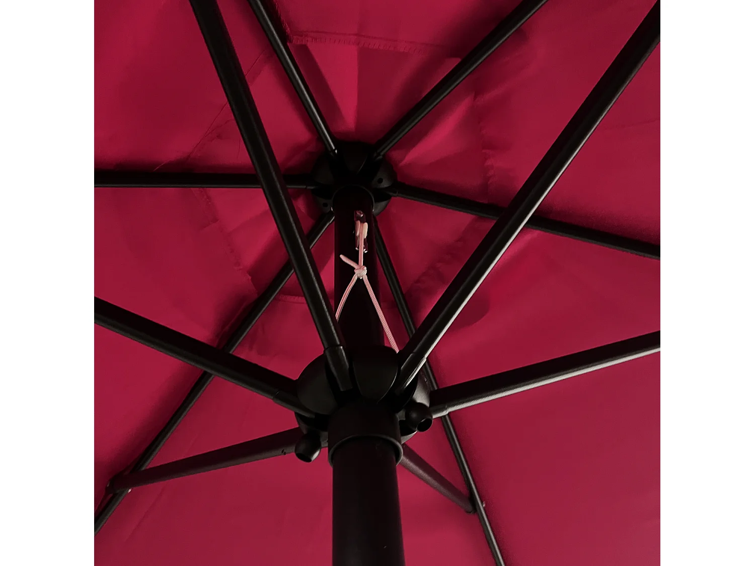 Parasol droit HAPUNA rond 2,70m de diamètre fuchsia - HAPPY GARDEN