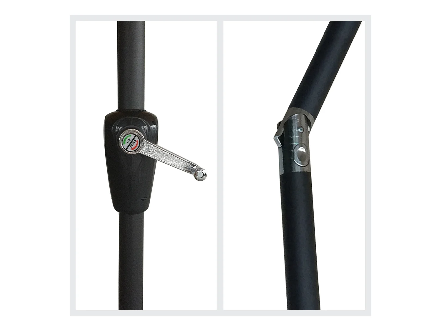 Parasol droit HAPUNA rond 2,70m de diamètre beige - HAPPY GARDEN