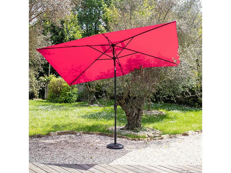 HAPUNA guarda-chuva recto rectangular 2x3m fúcsia