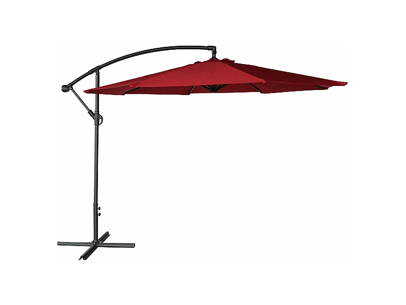 Freistehender Sonnenschirm OAHU rund 3m Durchmesser rot