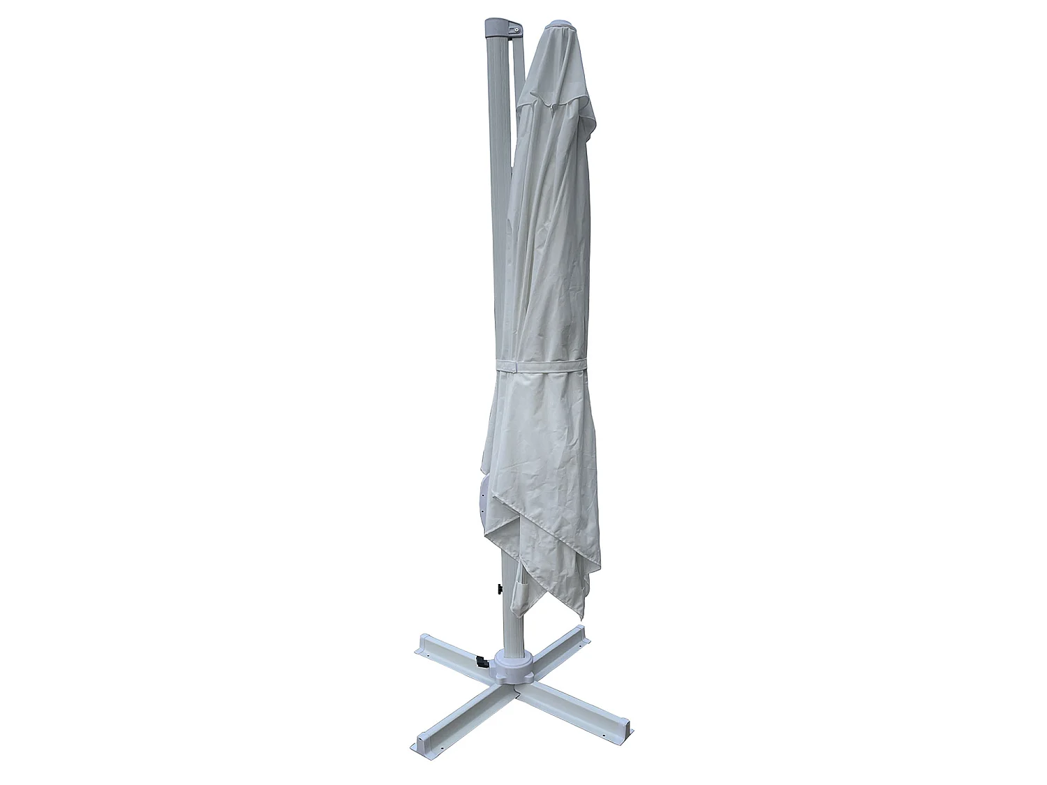 Ombrello offset MOLOKAI quadrato 3x3m bianco + copertura