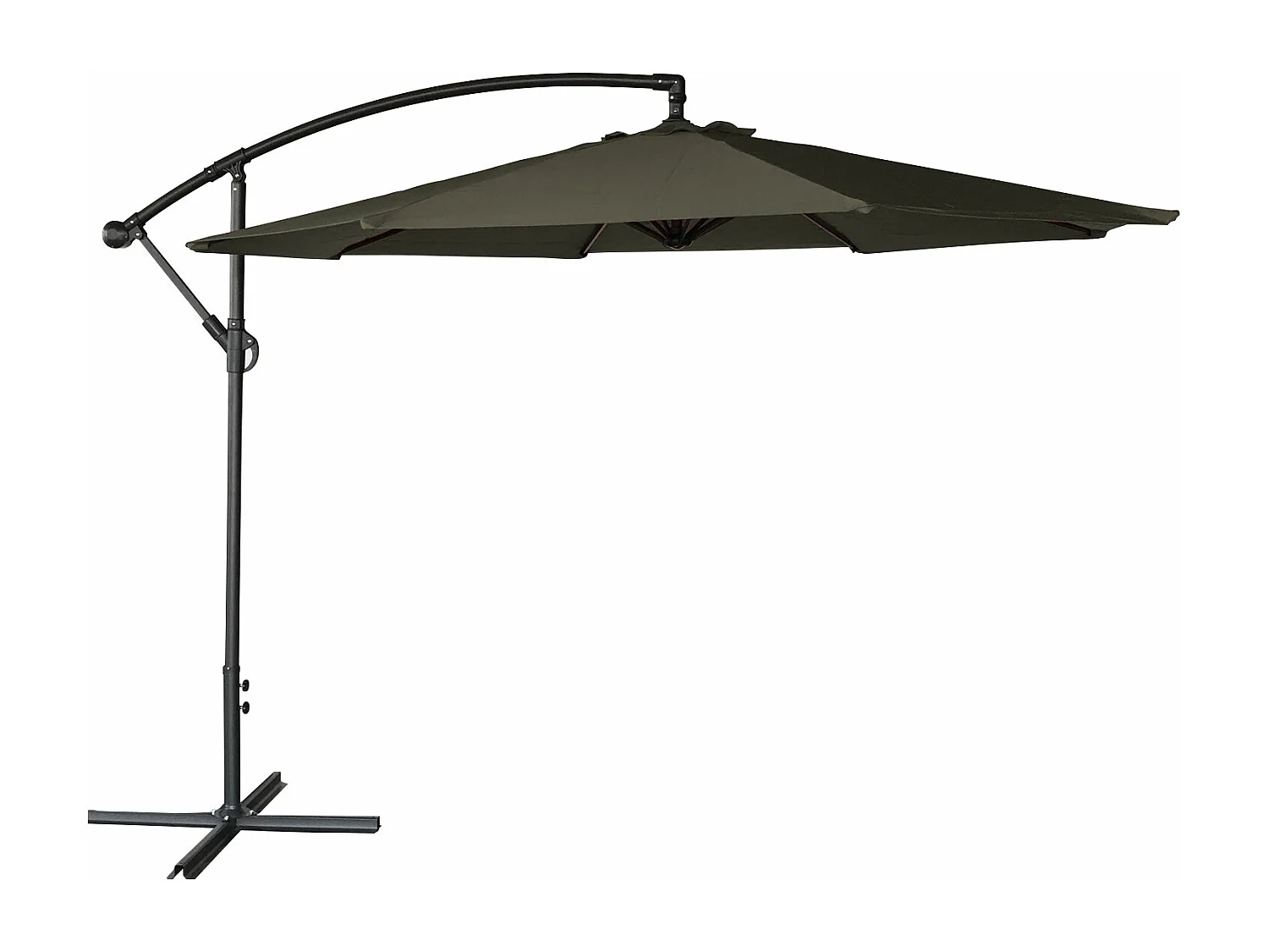 OAHU Round Offset Shade 3m diameter grijs