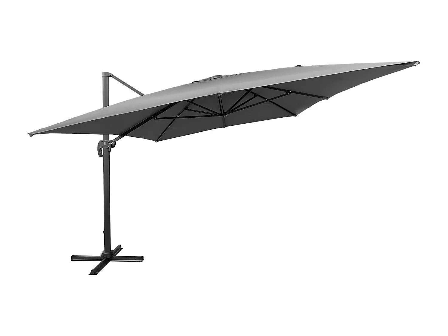 Offset parasol MOLOKAI rechthoekig 3x4m grijs + hoes