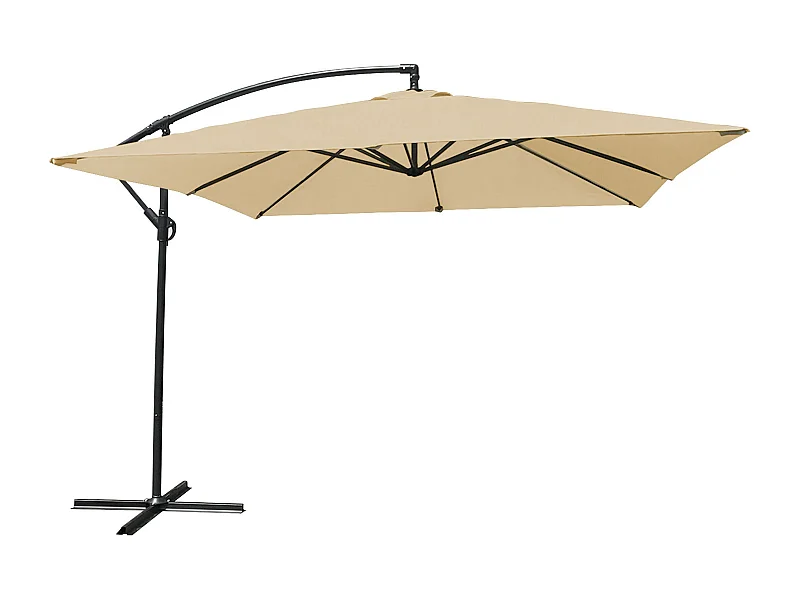 Offset zonnescherm MOLOKAI vierkant 2,7x2,7m beige