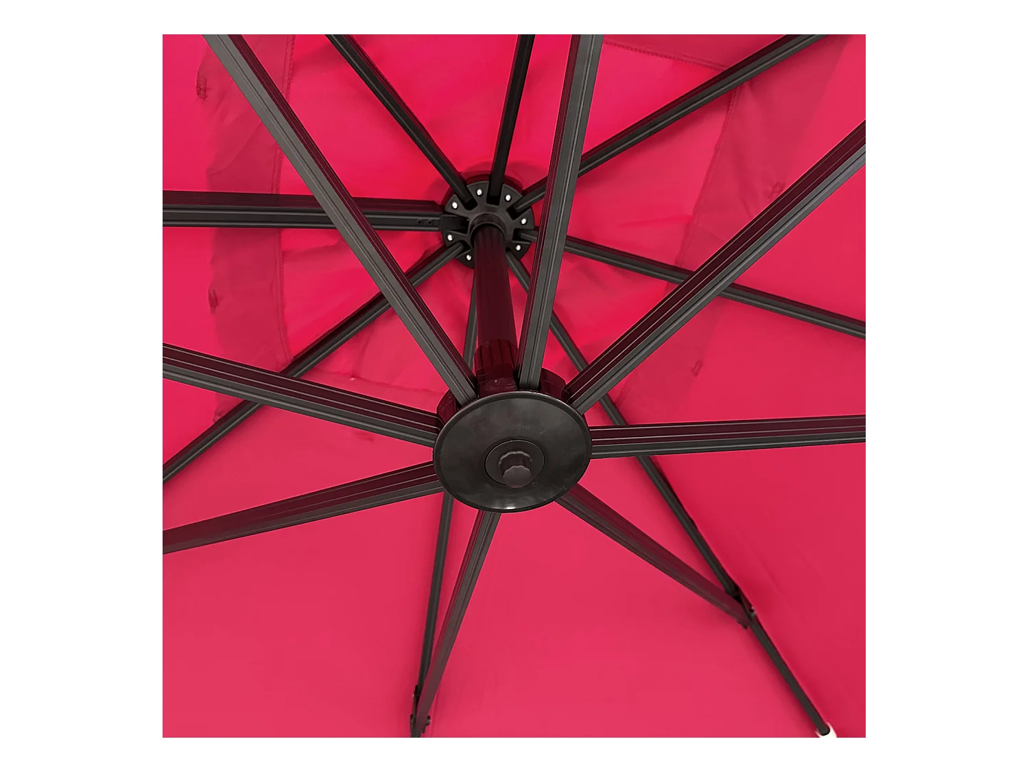 Freistehender Sonnenschirm MOLOKAI quadratisch 3x3m fuchsia + Hülle