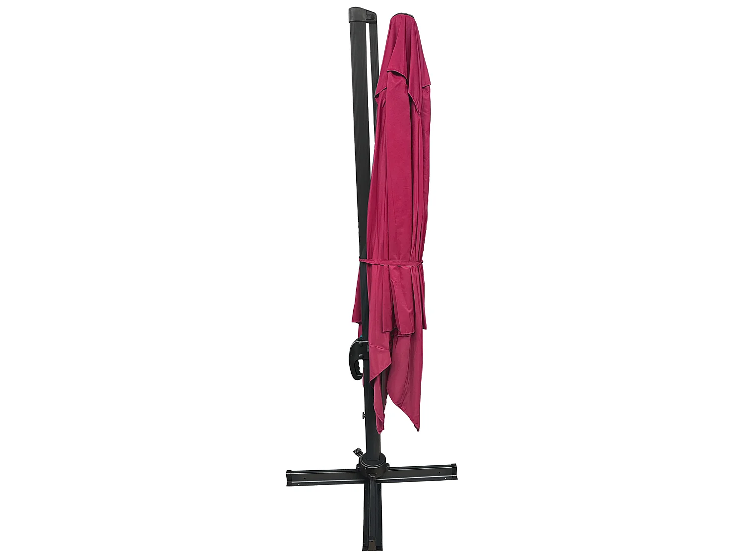Offset parasol MOLOKAI vierkant 3x3m fuchsia + hoes