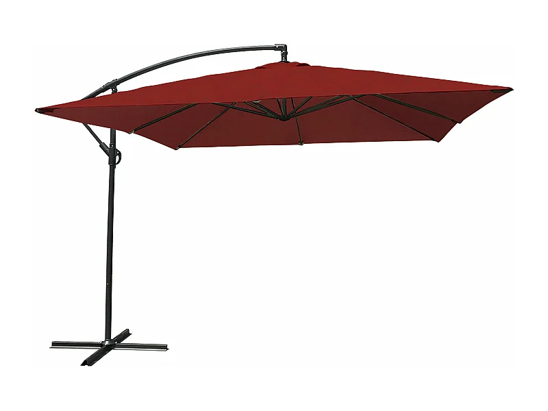 Freistehender Sonnenschirm MOLOKAI quadratisch 2,7x2,7m rot